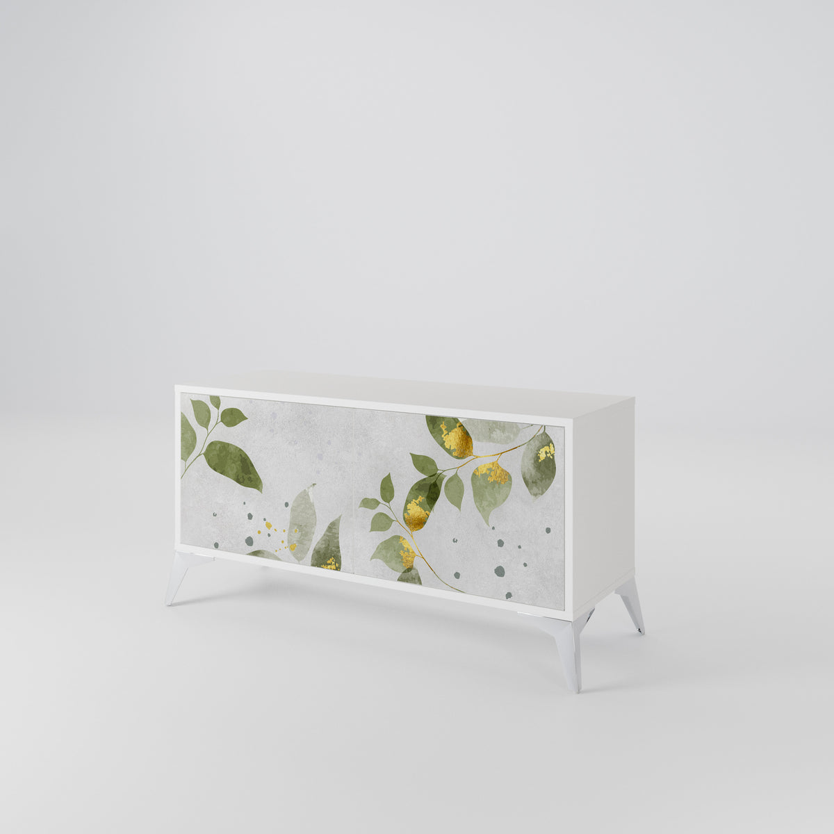 ELEGANT BOTANICS Kompakt TV-bänk med 2 dörrar