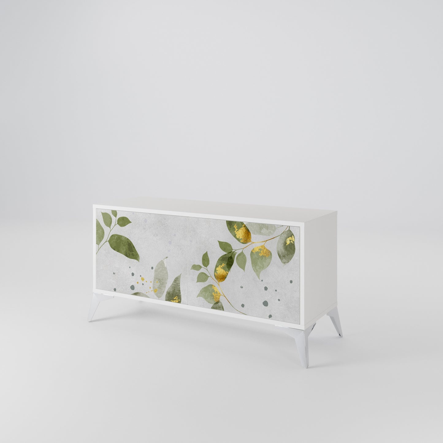 ELEGANT BOTANICS Kompakt TV-bänk med 2 dörrar