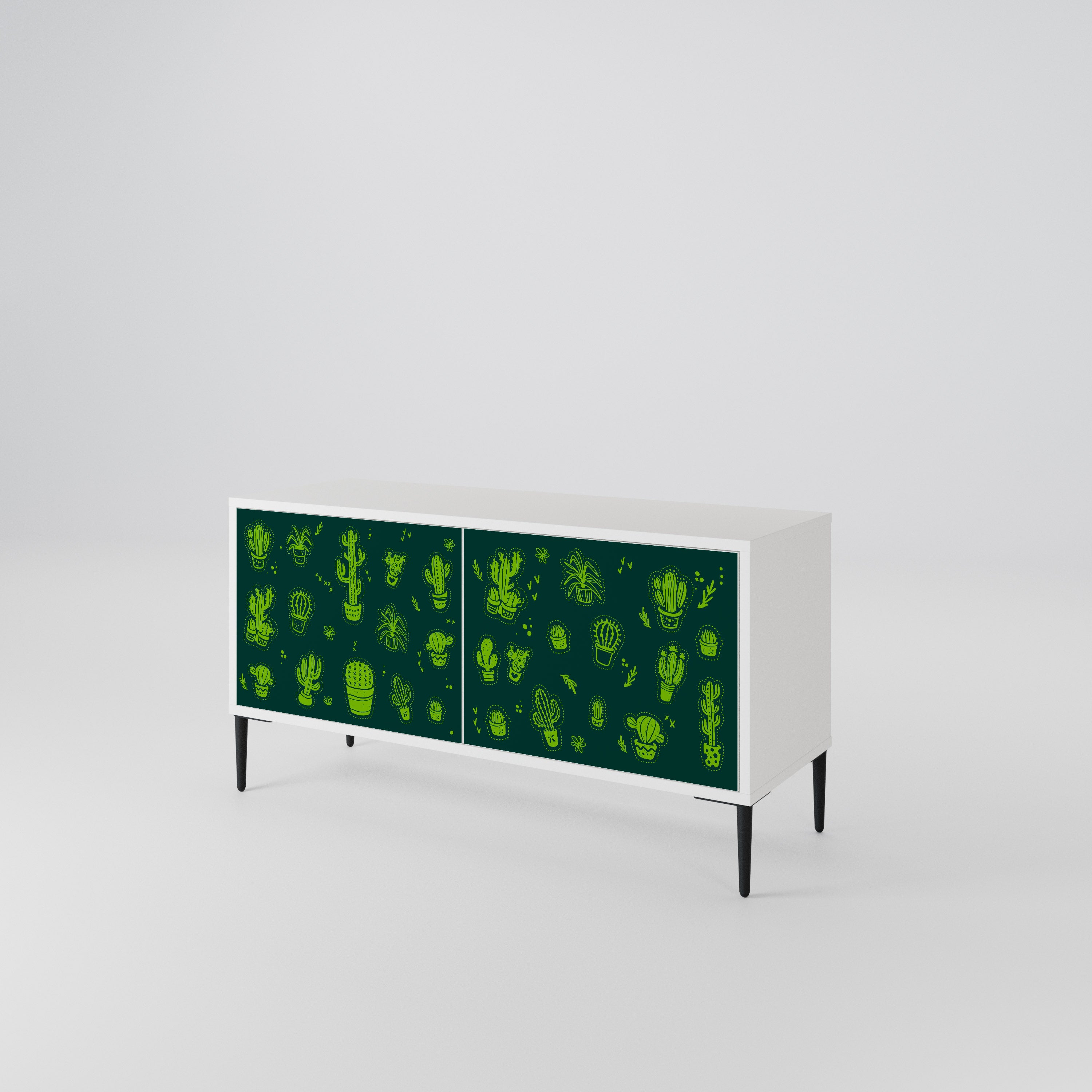 DESERT GREEN Kompakt TV-bänk med 2 dörrar