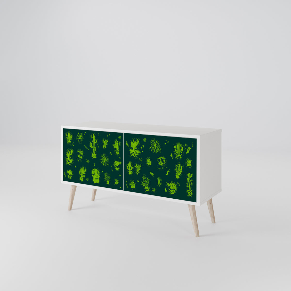 DESERT GREEN Kompakt TV-bänk med 2 dörrar