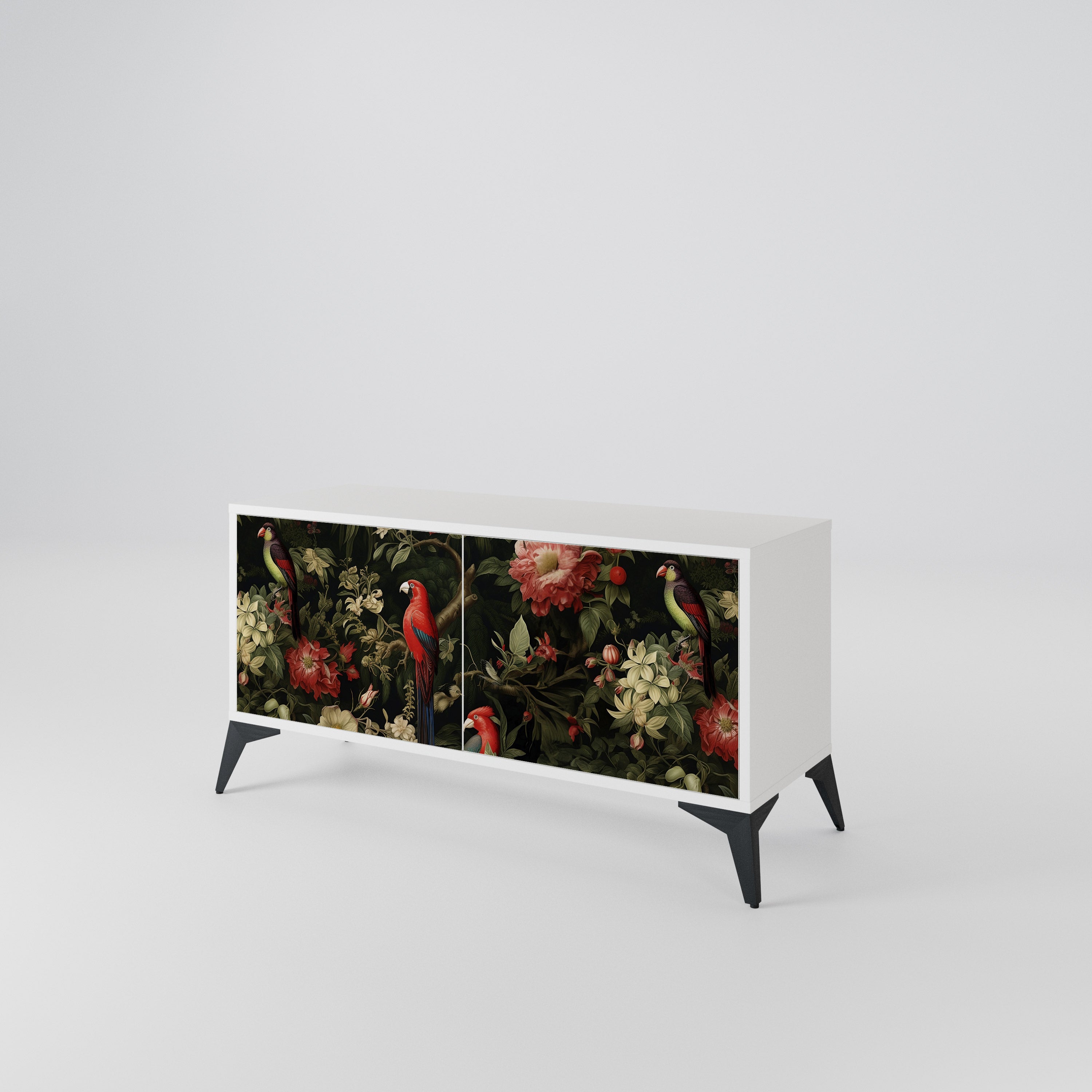 FLORAL FANTASIA Kompakt TV-bänk med 2 dörrar
