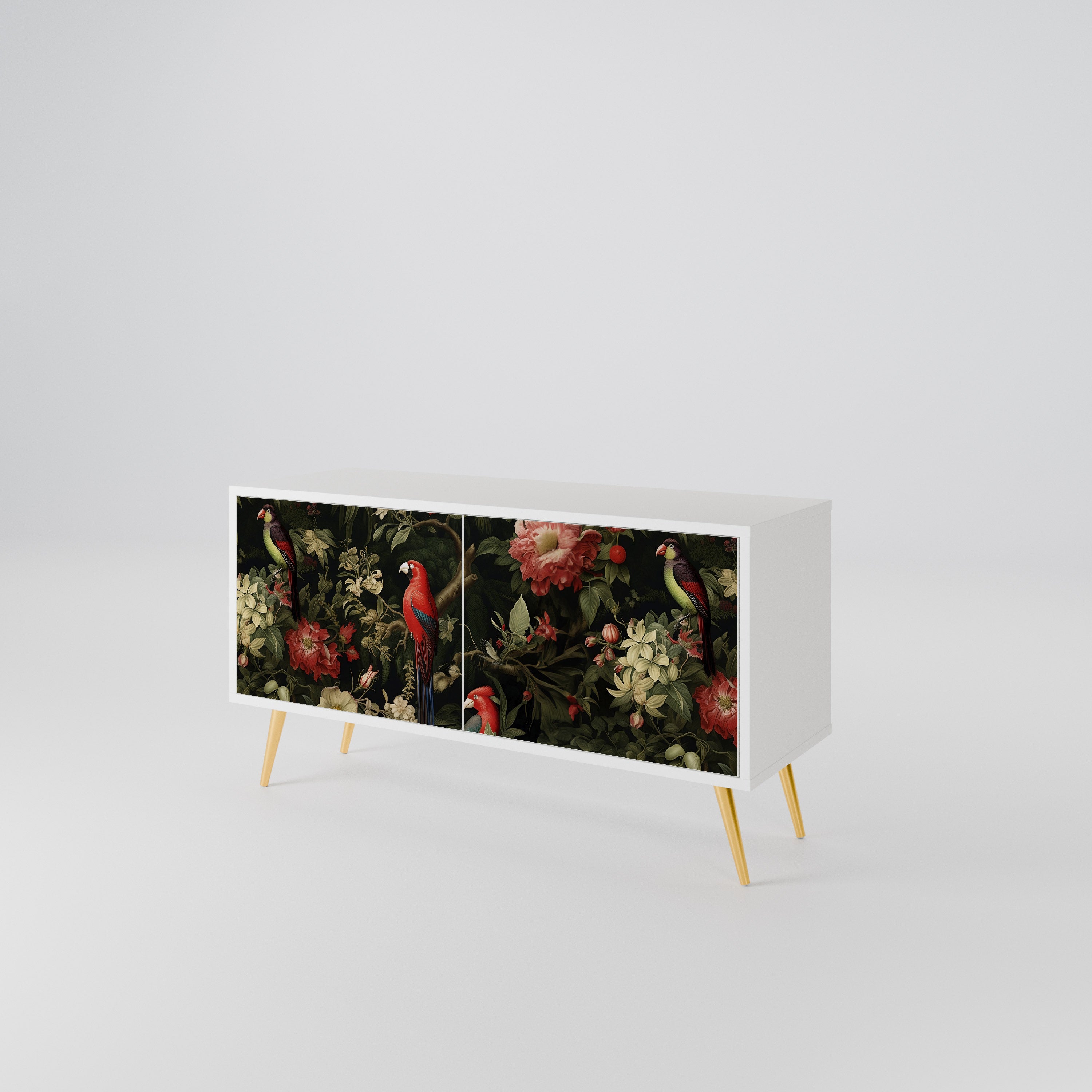 FLORAL FANTASIA Kompakt TV-bänk med 2 dörrar