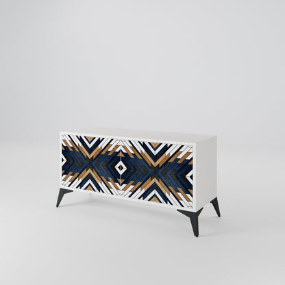 ARTFUL GEOMETRY Kompakt TV-bänk med 2 dörrar