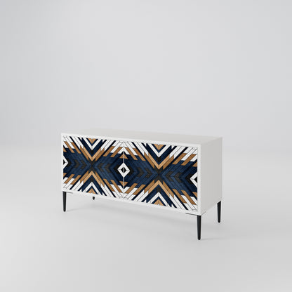 ARTFUL GEOMETRY Kompakt TV-bänk med 2 dörrar