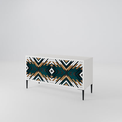 ARTISTIC GEOMETRY Kompakt TV-bänk med 2 dörrar