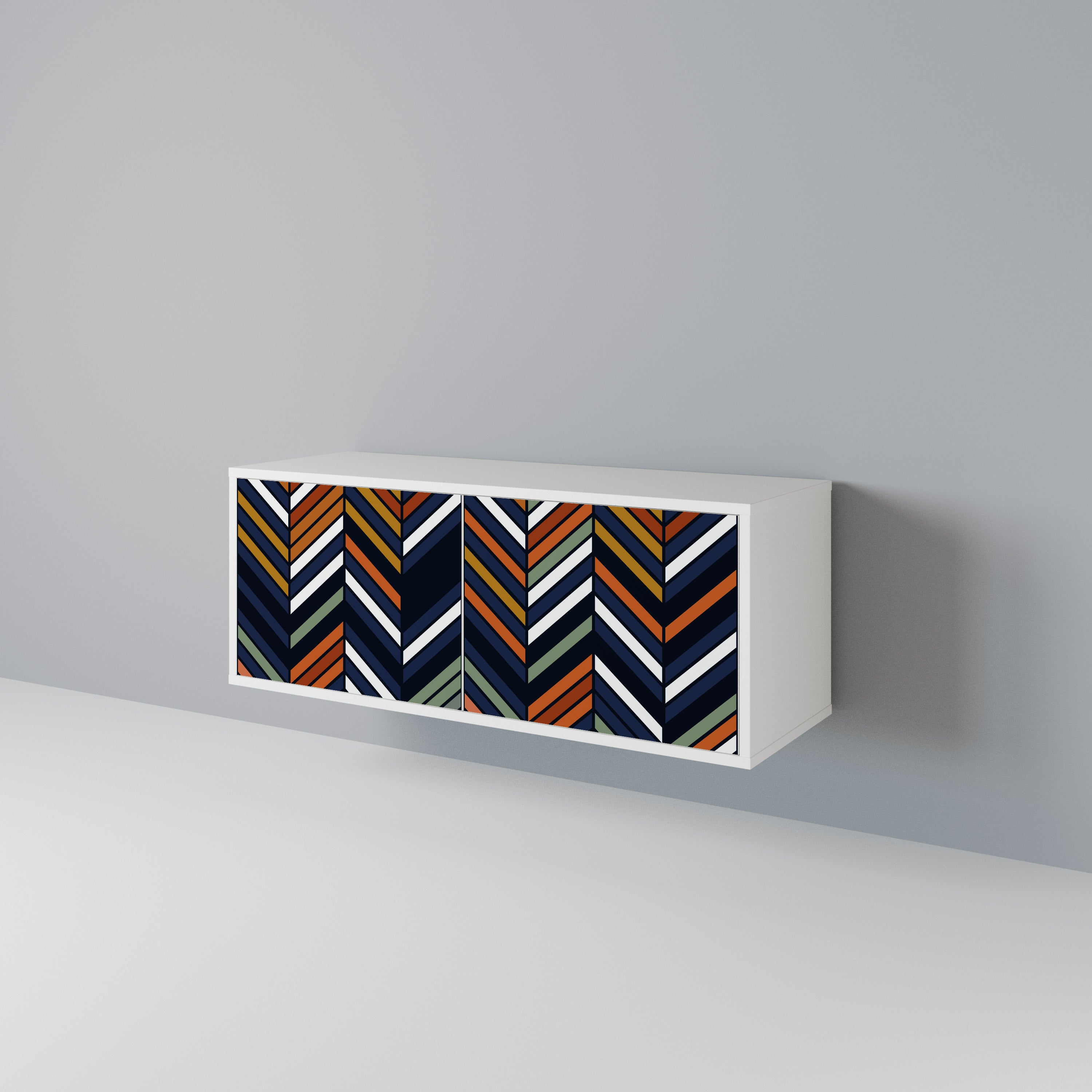 VIBRANT PATCHWORK Kompakt TV-bänk med 2 dörrar