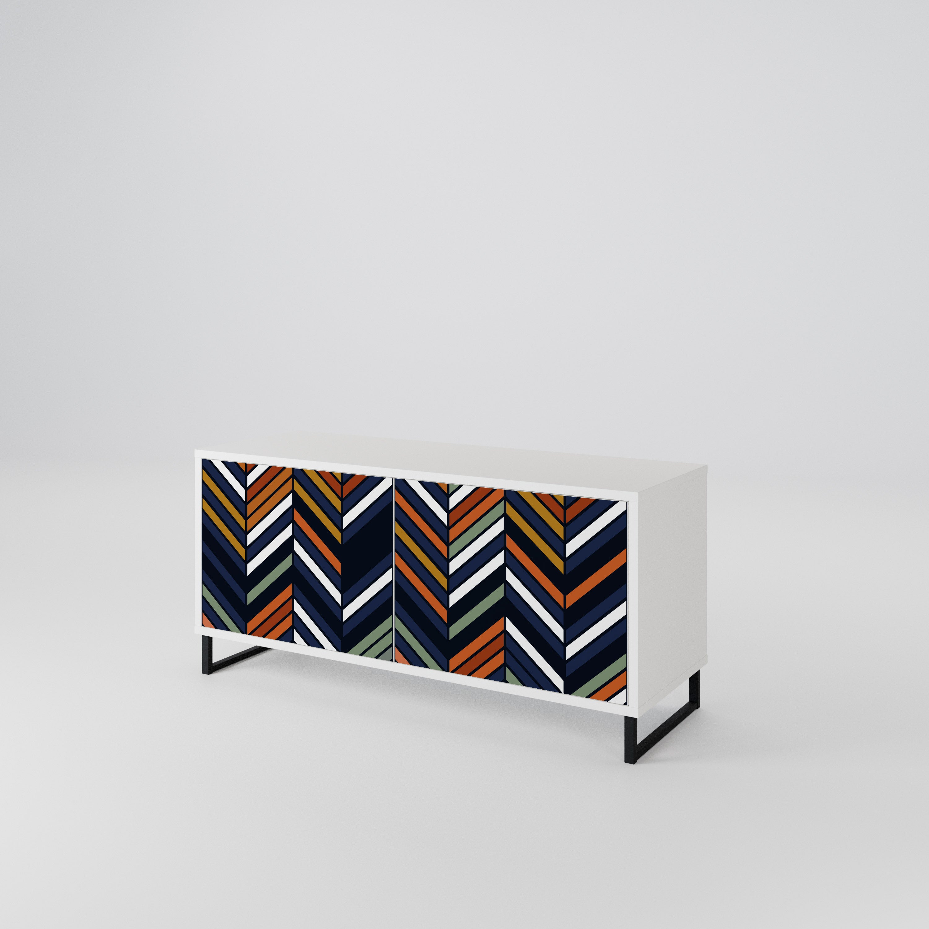 VIBRANT PATCHWORK Kompakt TV-bänk med 2 dörrar