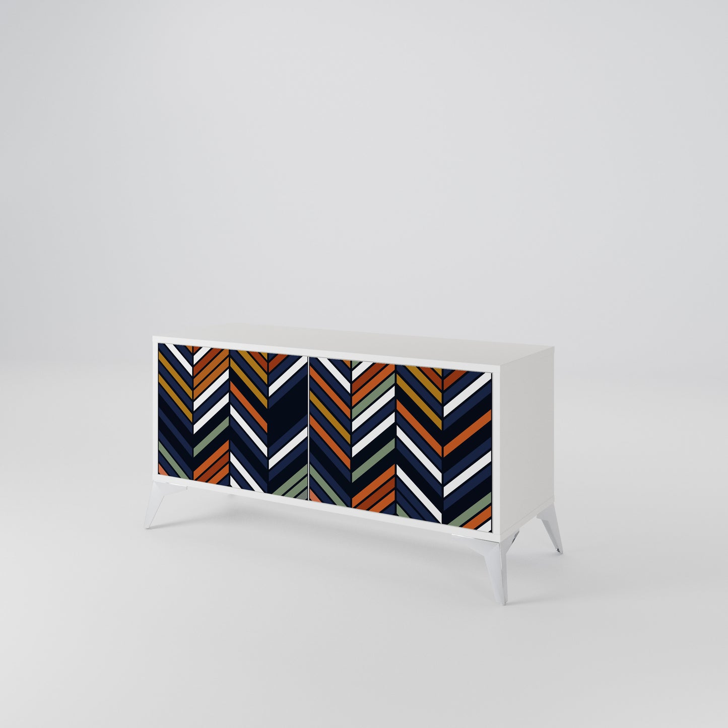 VIBRANT PATCHWORK Kompakt TV-bänk med 2 dörrar