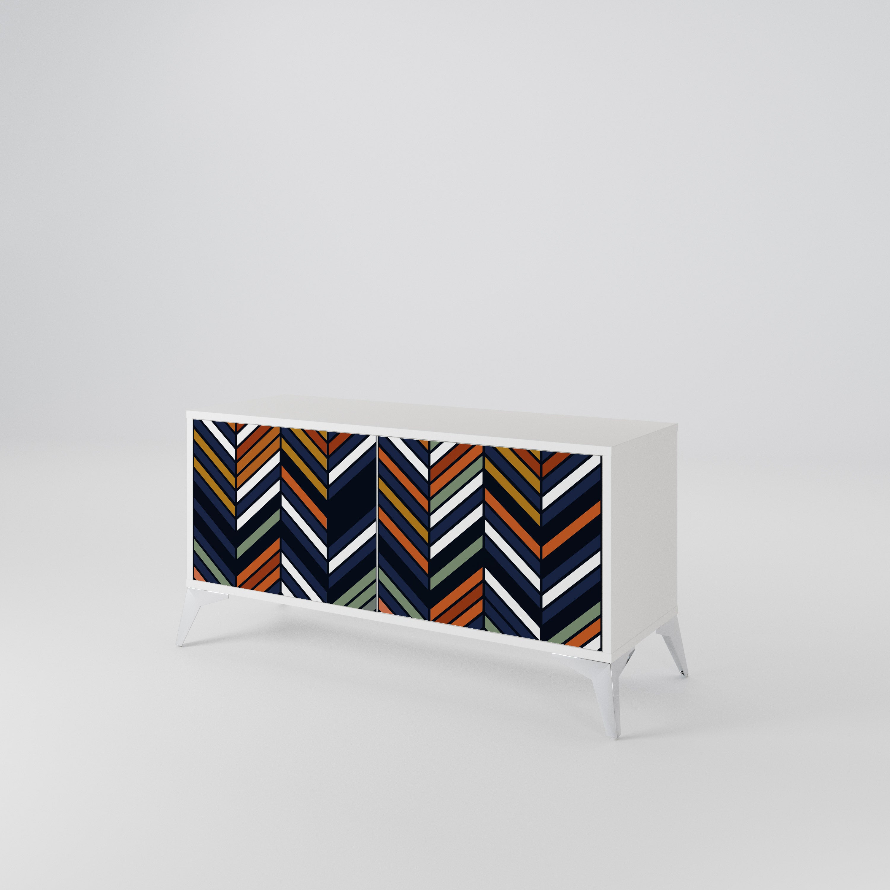 VIBRANT PATCHWORK Kompakt TV-bänk med 2 dörrar