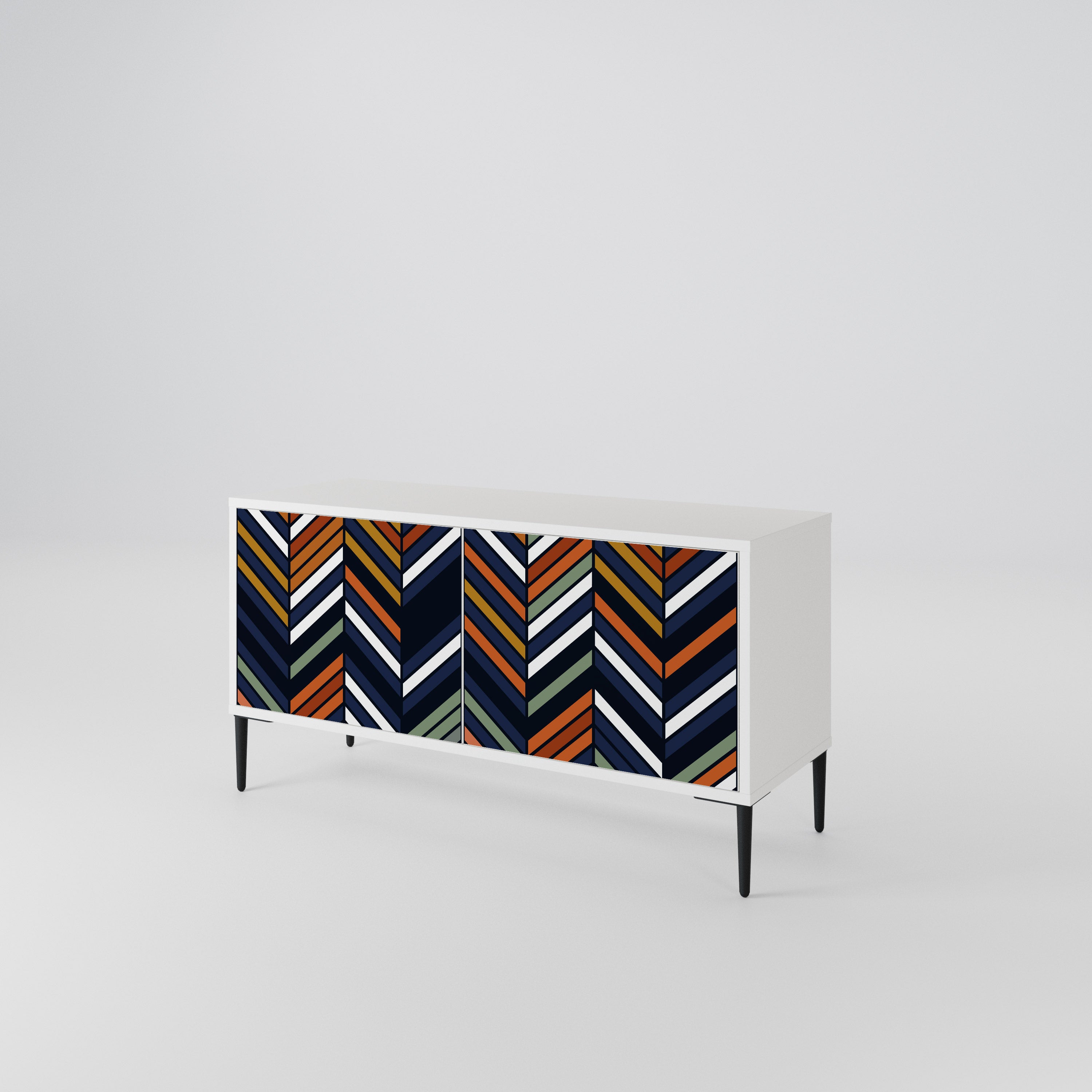 VIBRANT PATCHWORK Kompakt TV-bänk med 2 dörrar