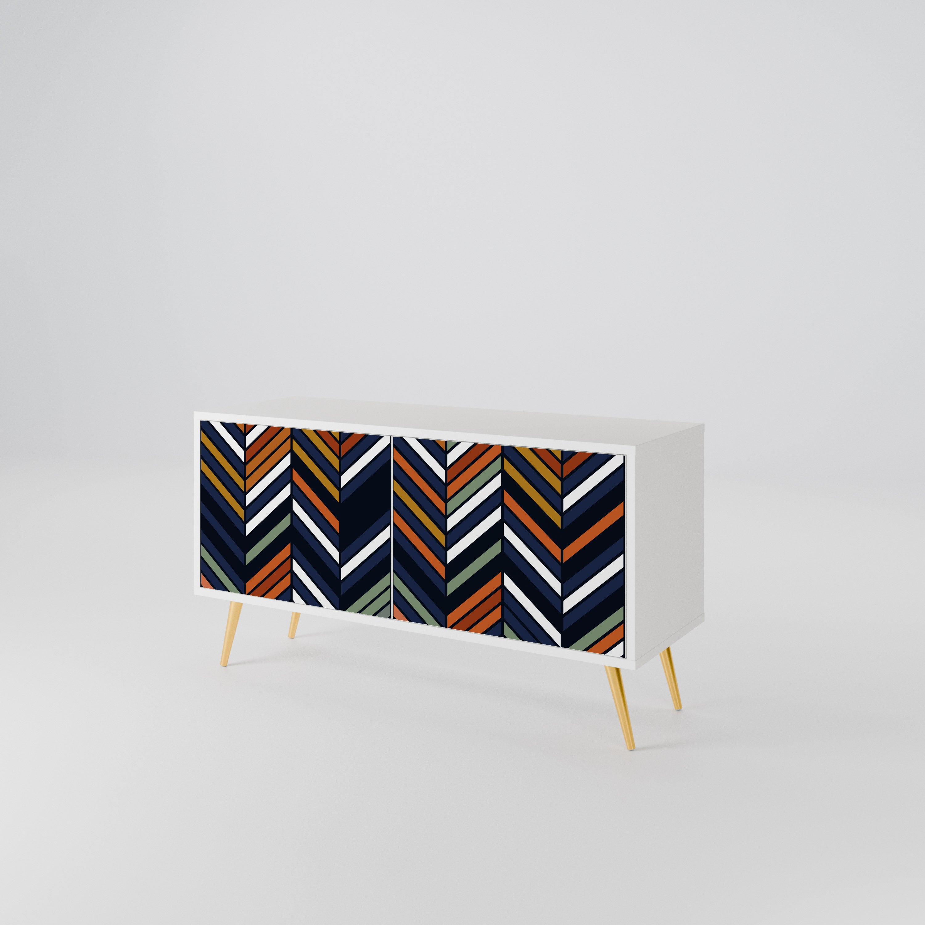 VIBRANT PATCHWORK Kompakt TV-bänk med 2 dörrar