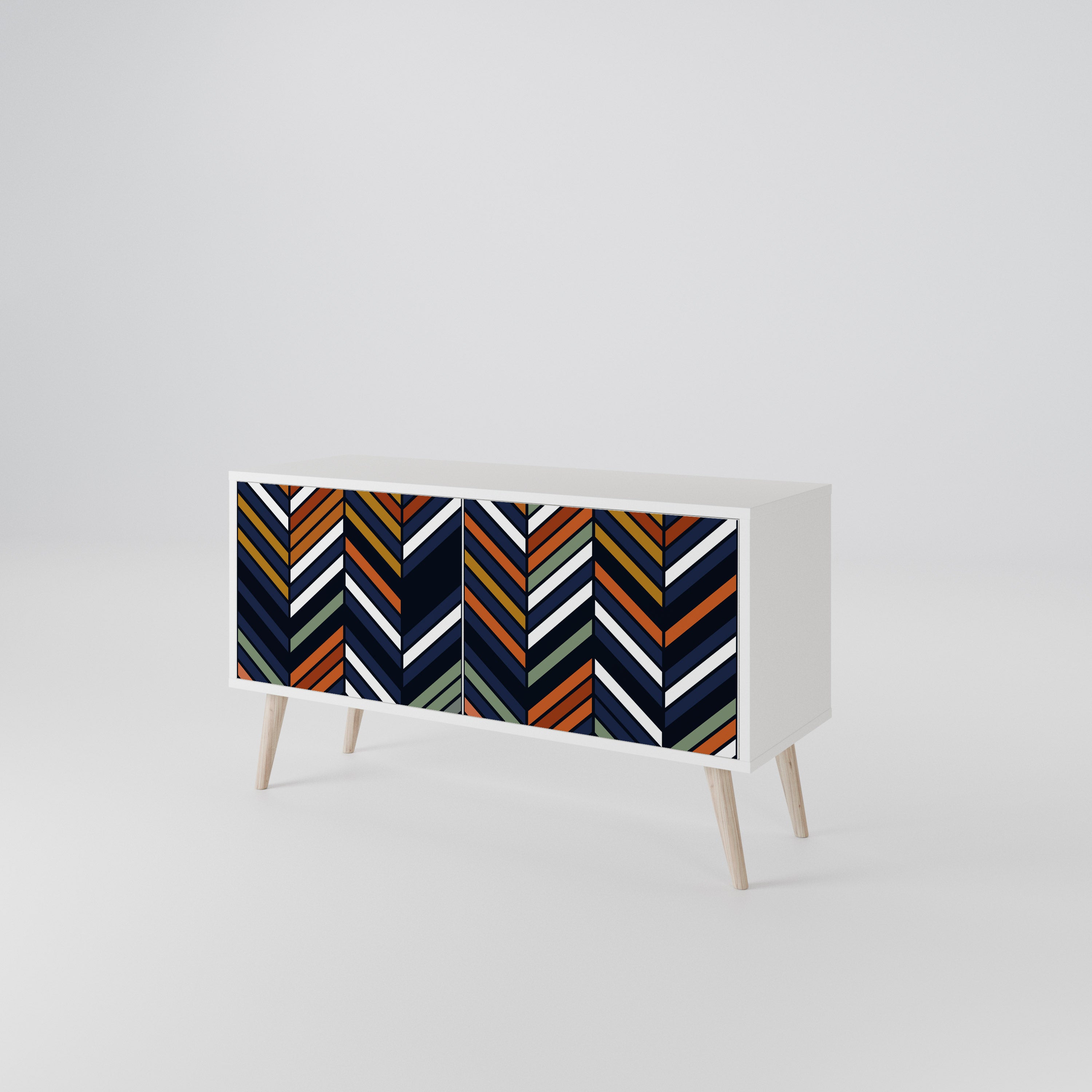 VIBRANT PATCHWORK Kompakt TV-bänk med 2 dörrar