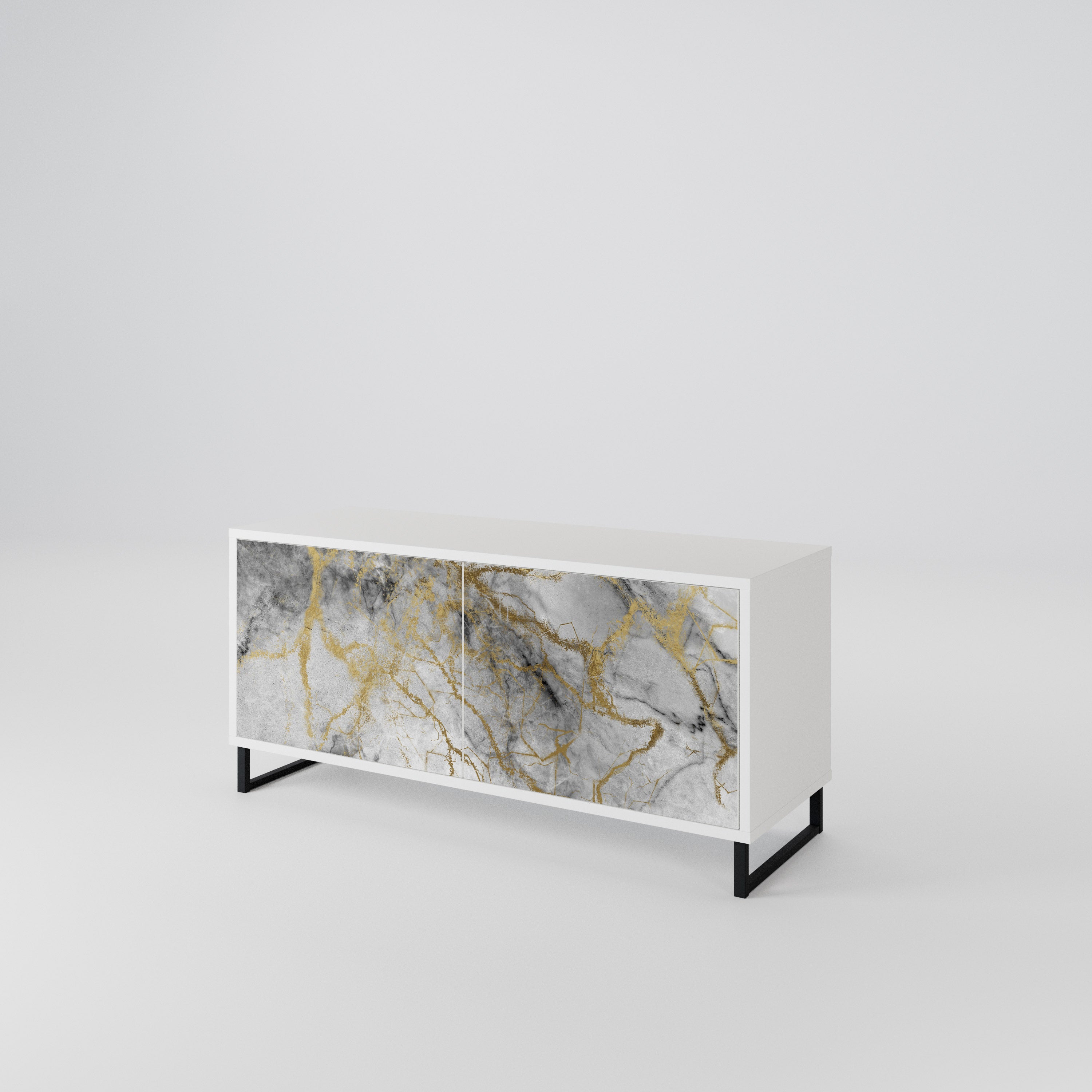 TIMELESS GLIDE Kompakt TV-bänk med 2 dörrar