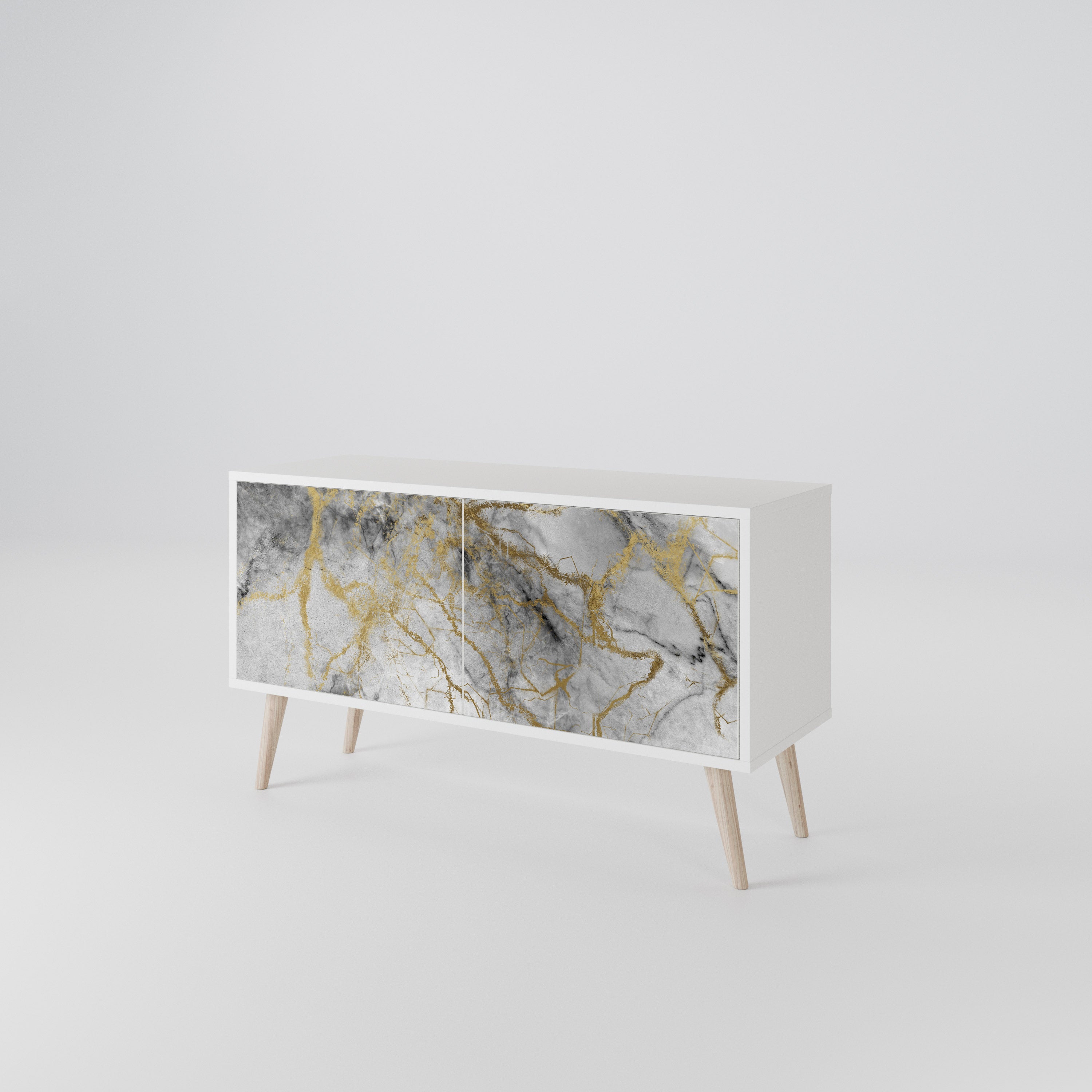 TIMELESS GLIDE Kompakt TV-bänk med 2 dörrar