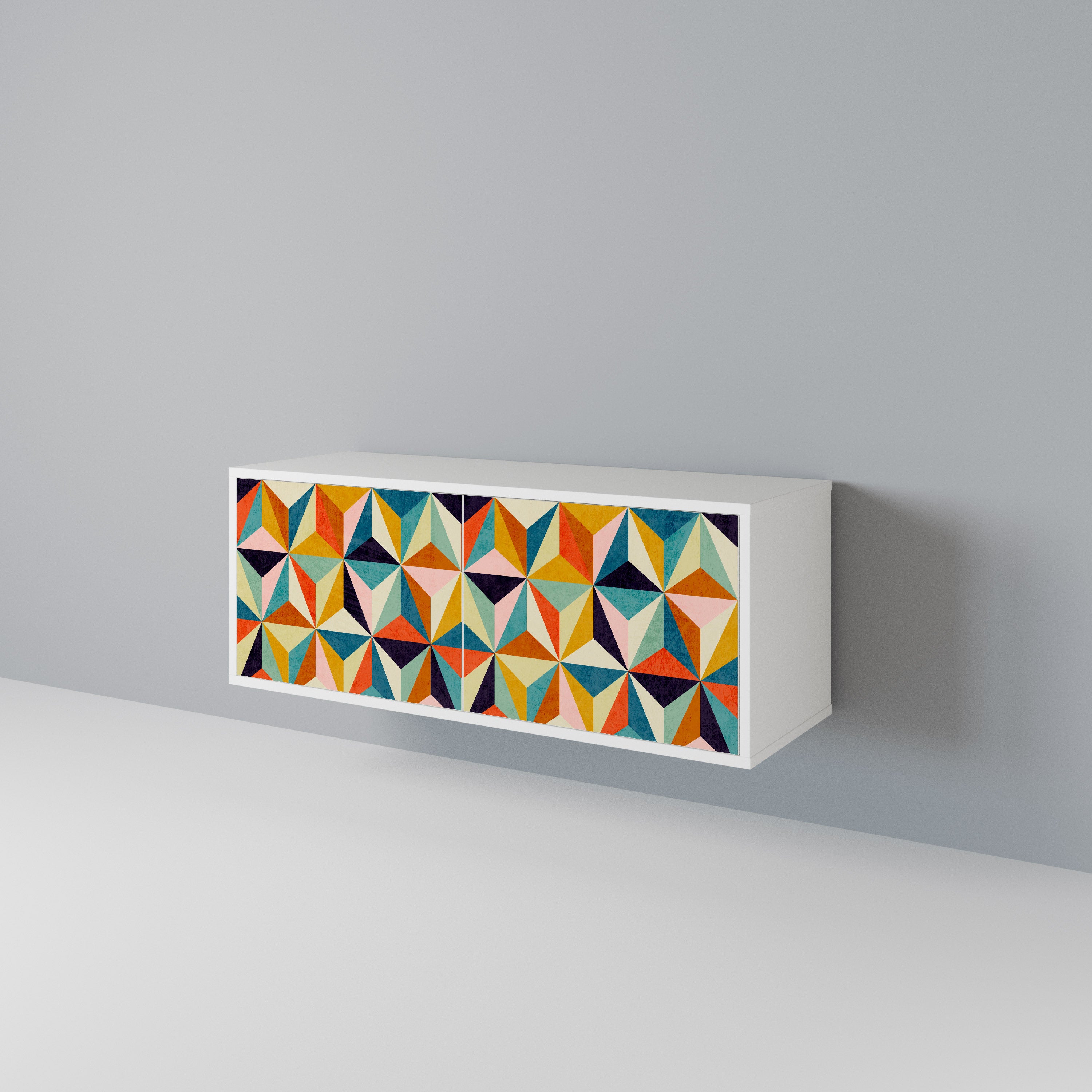 TESSELATE TREASURES Kompakt TV-bänk med 2 dörrar