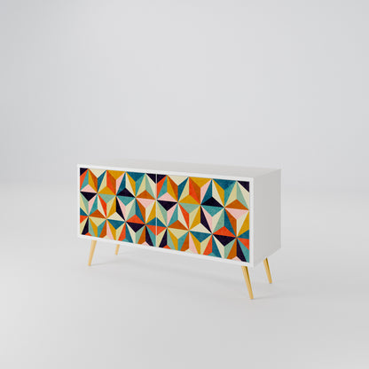 TESSELATE TREASURES Kompakt TV-bänk med 2 dörrar
