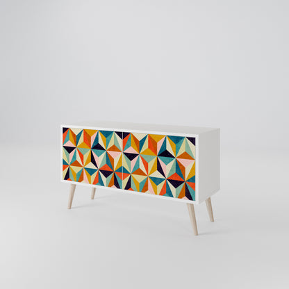 TESSELATE TREASURES Kompakt TV-bänk med 2 dörrar