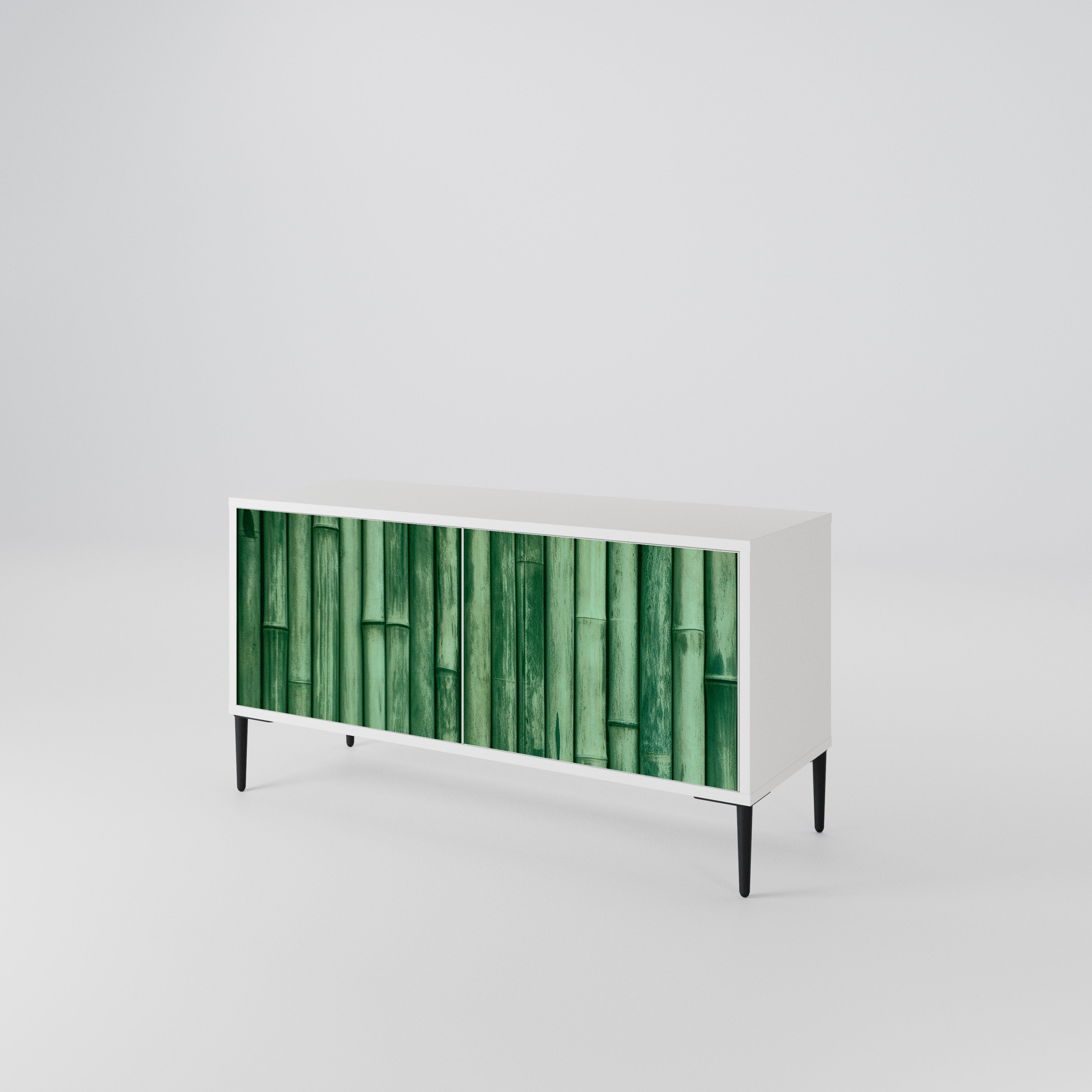 NATURAL GREEN Kompakt TV-bänk med 2 dörrar