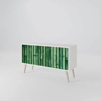 NATURAL GREEN Kompakt TV-bänk med 2 dörrar