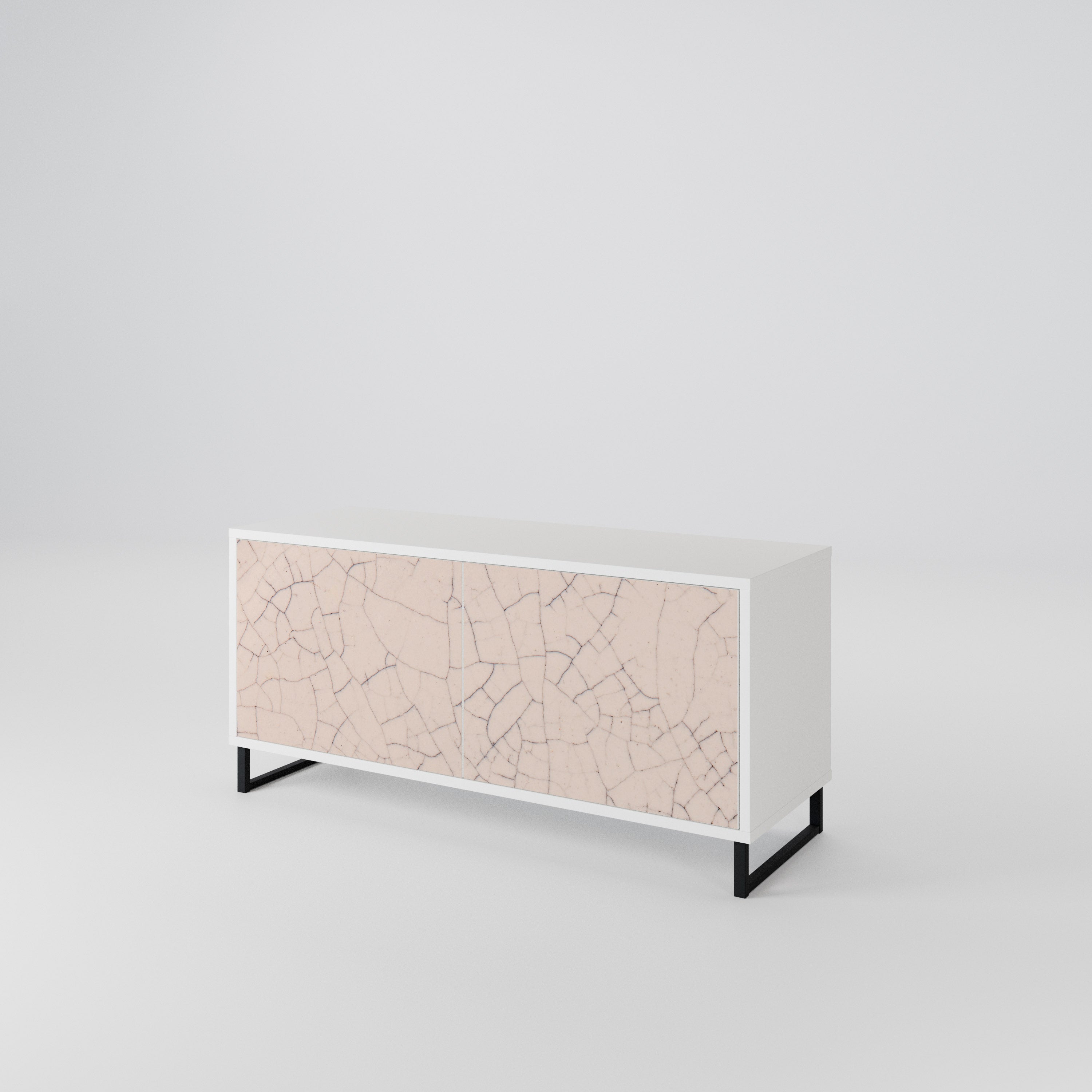CERAMIC TEXTURE Kompakt TV-bänk med 2 dörrar
