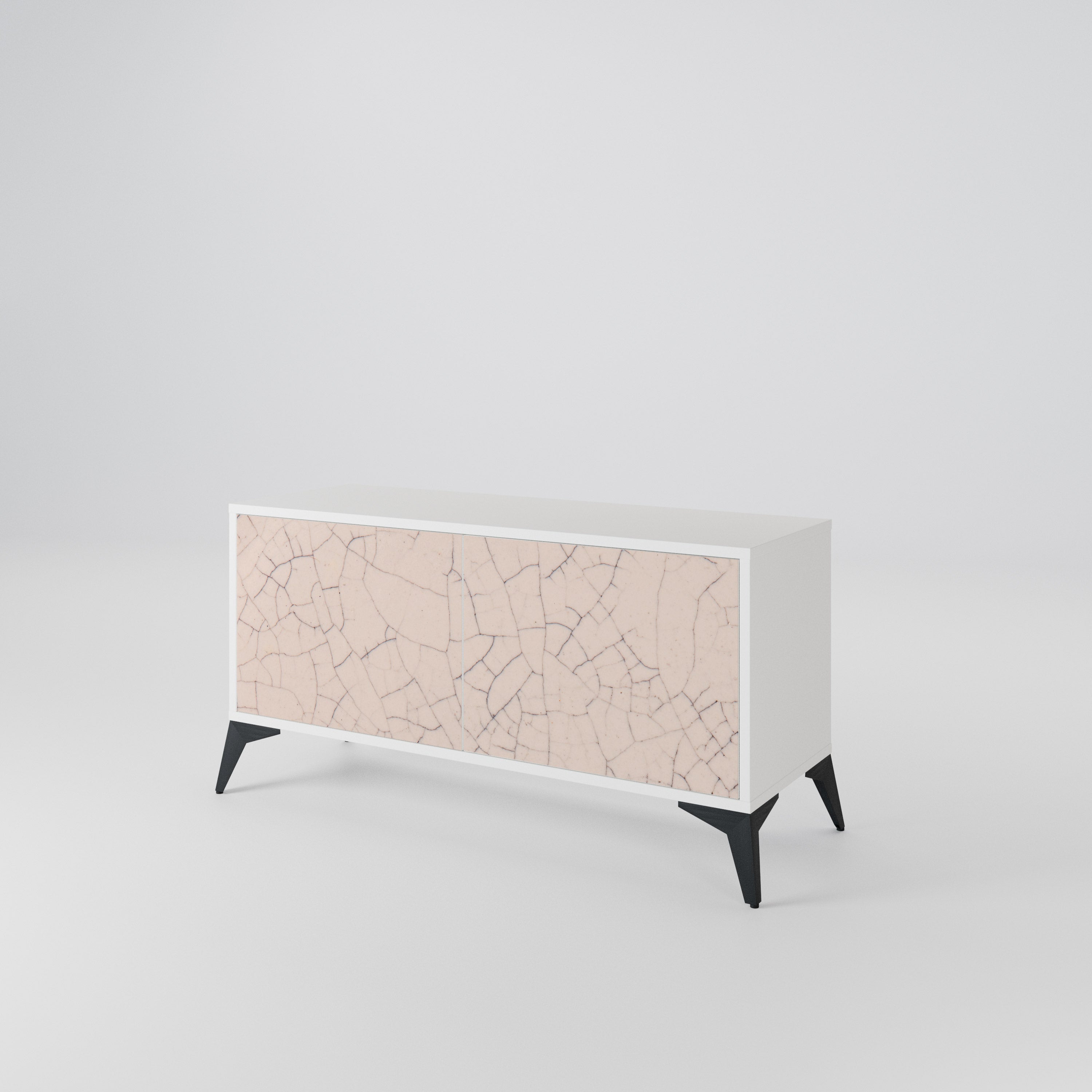 CERAMIC TEXTURE Kompakt TV-bänk med 2 dörrar