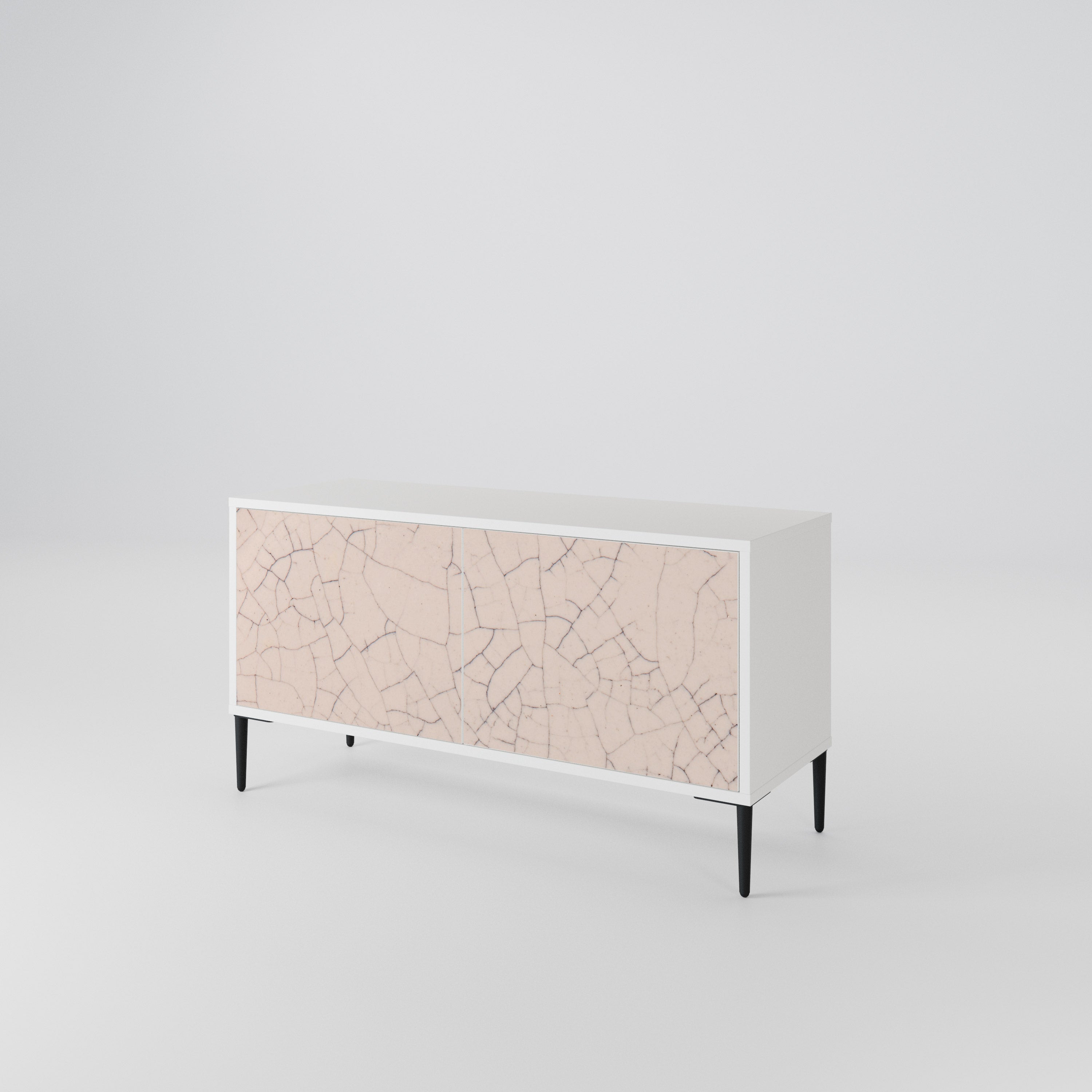 CERAMIC TEXTURE Kompakt TV-bänk med 2 dörrar