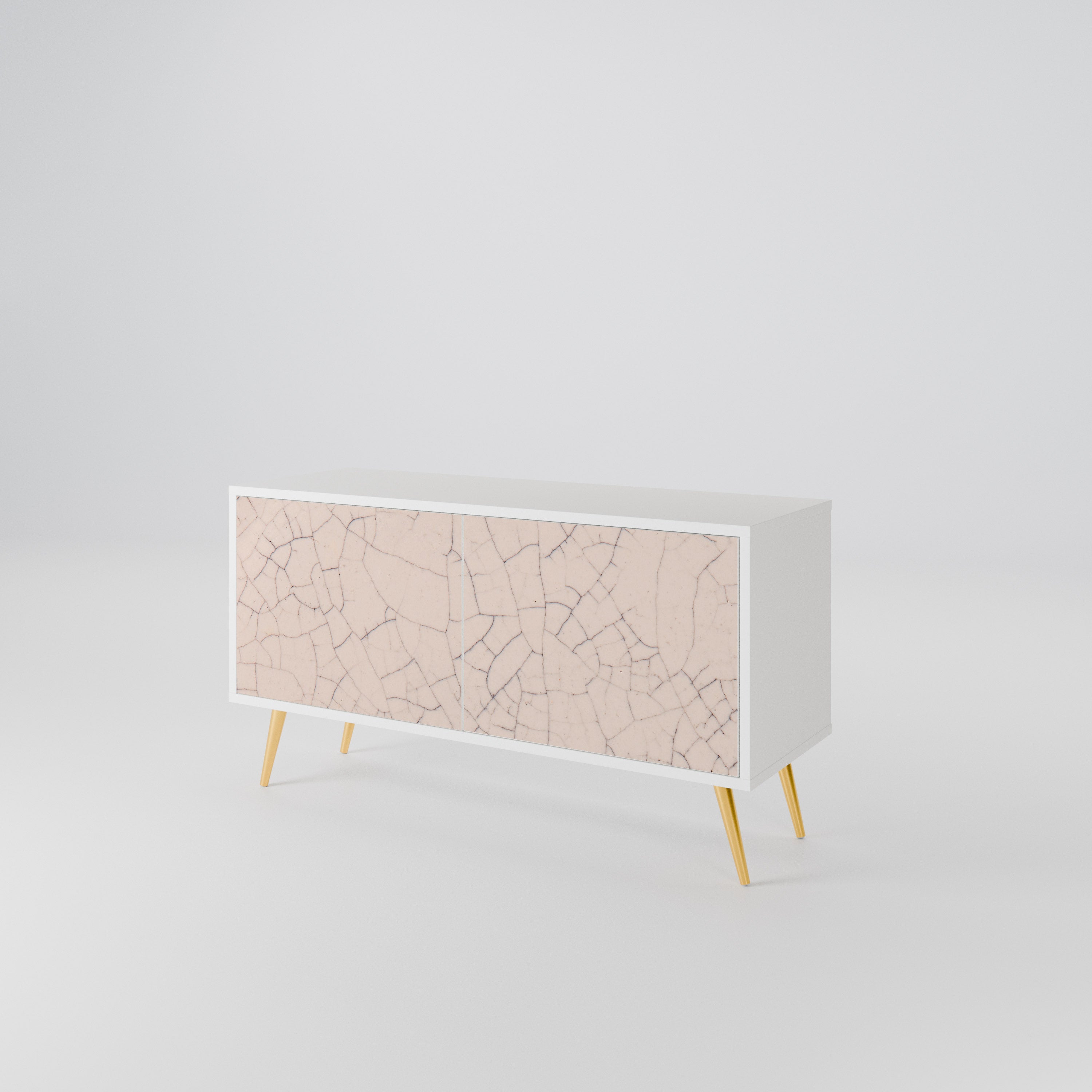 CERAMIC TEXTURE Kompakt TV-bänk med 2 dörrar
