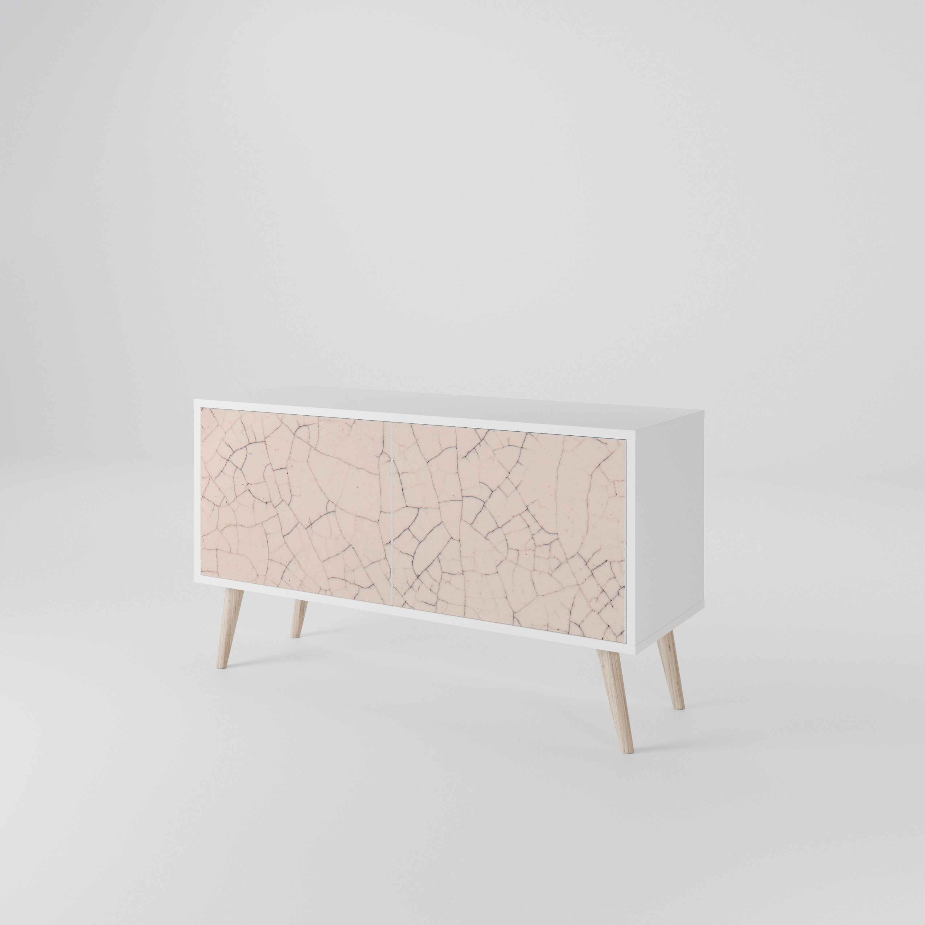 CERAMIC TEXTURE Kompakt TV-bänk med 2 dörrar