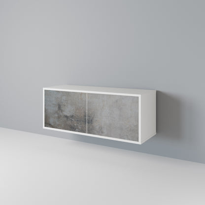 CONCRETE WALL Kompakt TV-bänk med 2 dörrar