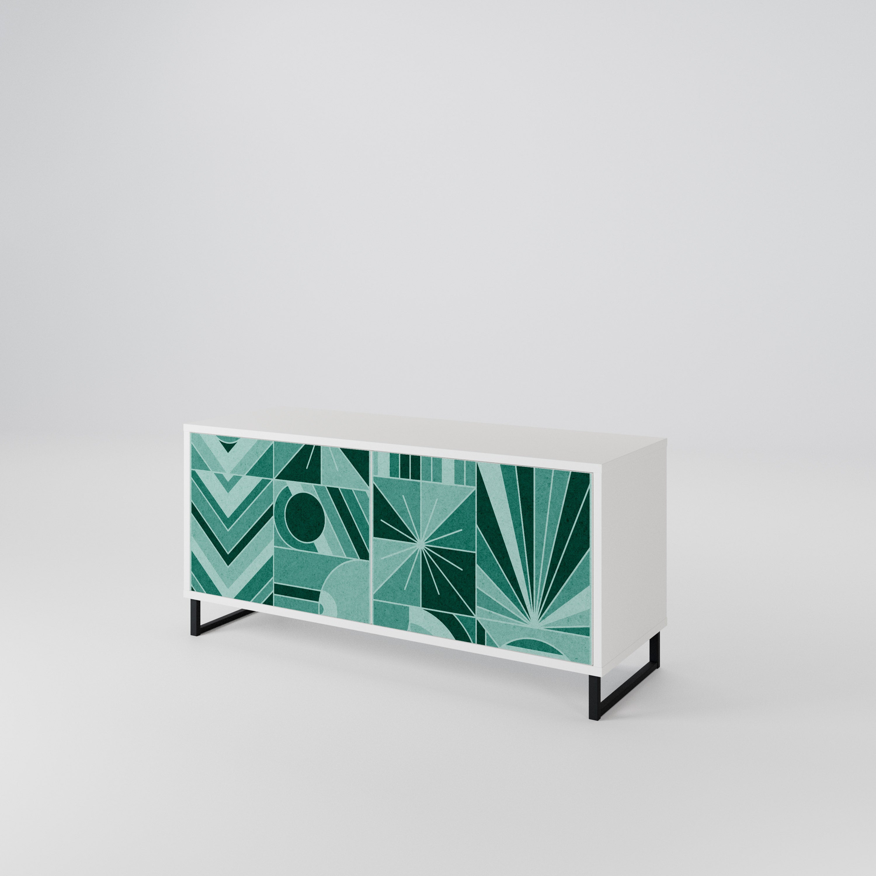 HARMONIC GRID Kompakt TV-bänk med 2 dörrar