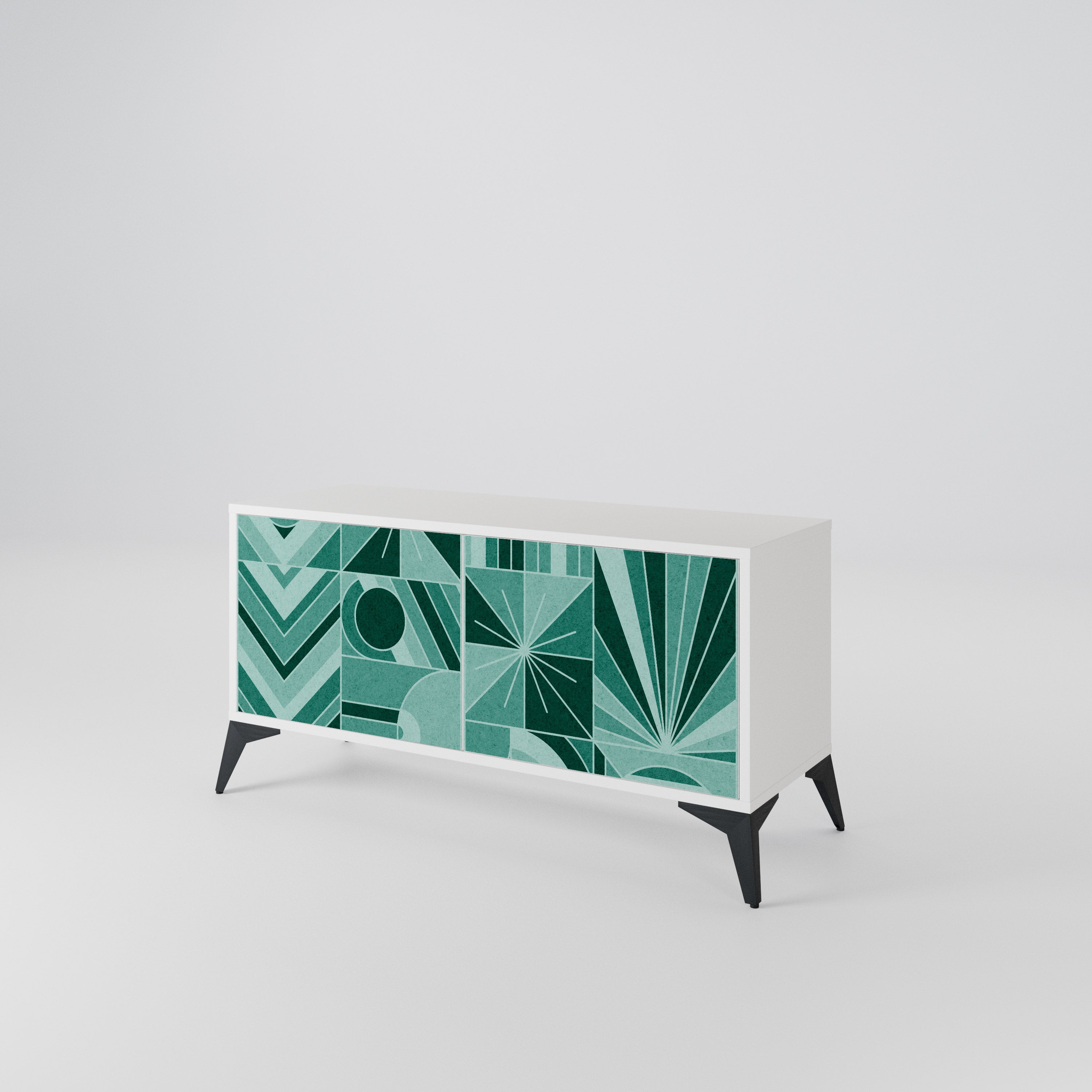 HARMONIC GRID Kompakt TV-bänk med 2 dörrar