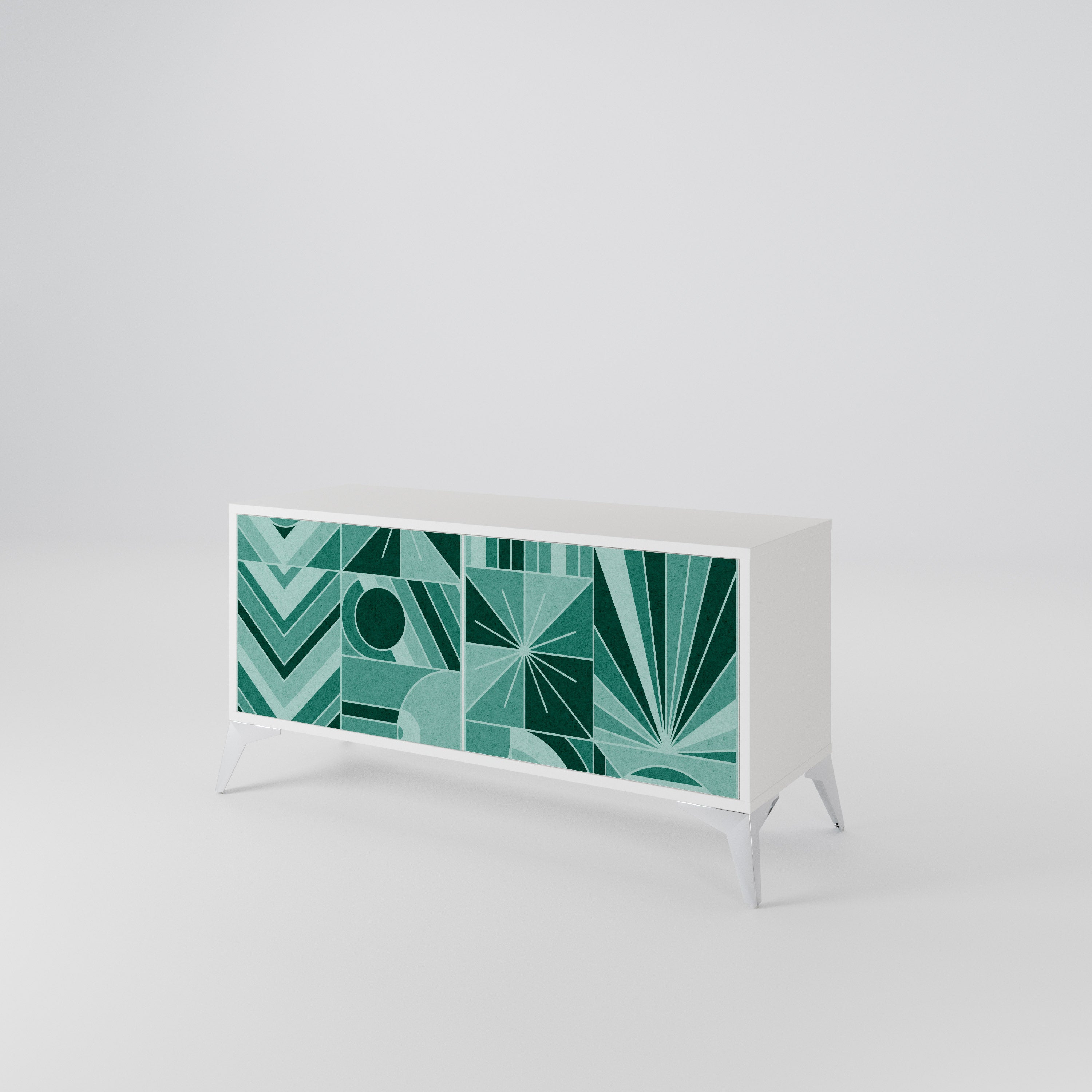 HARMONIC GRID Kompakt TV-bänk med 2 dörrar