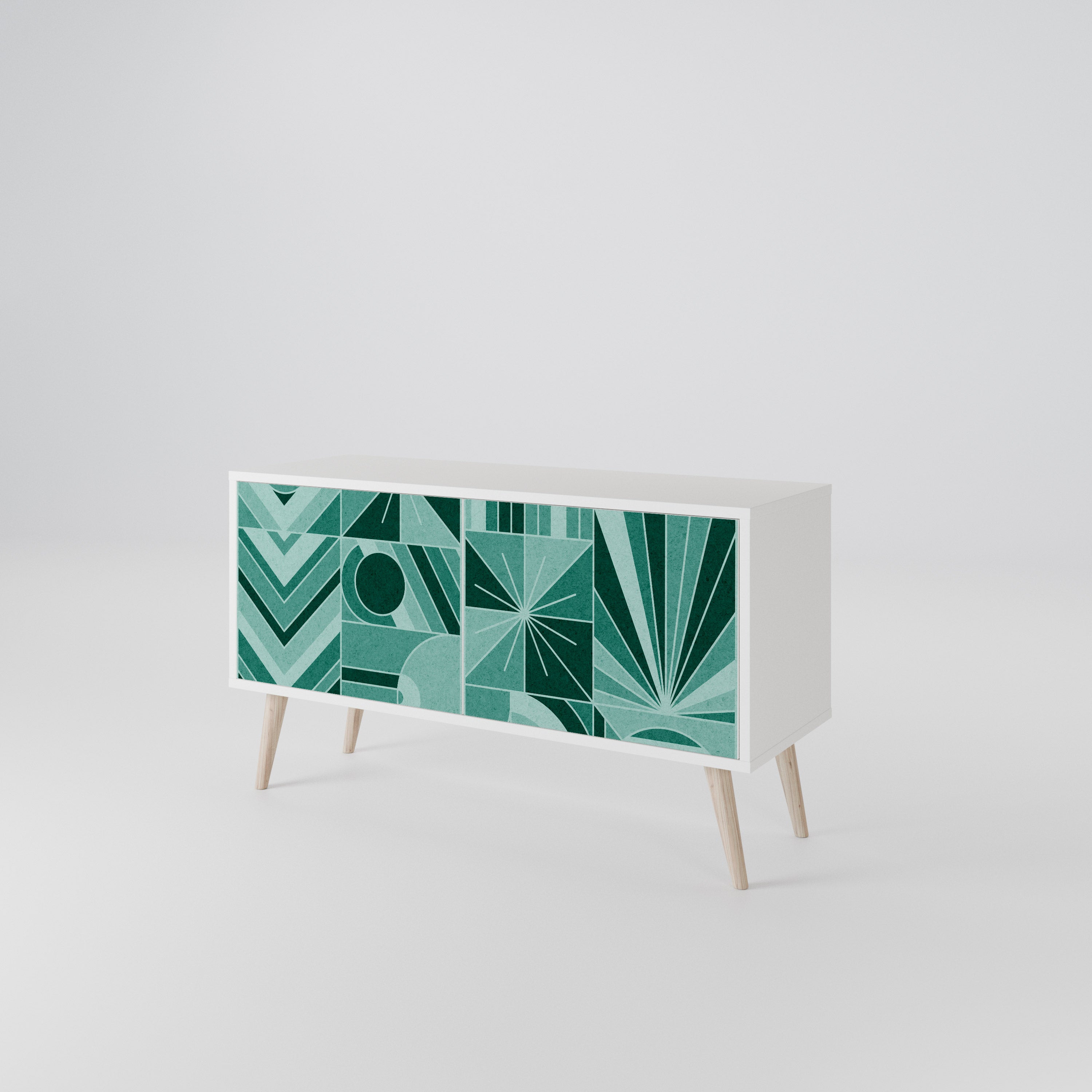HARMONIC GRID Kompakt TV-bänk med 2 dörrar