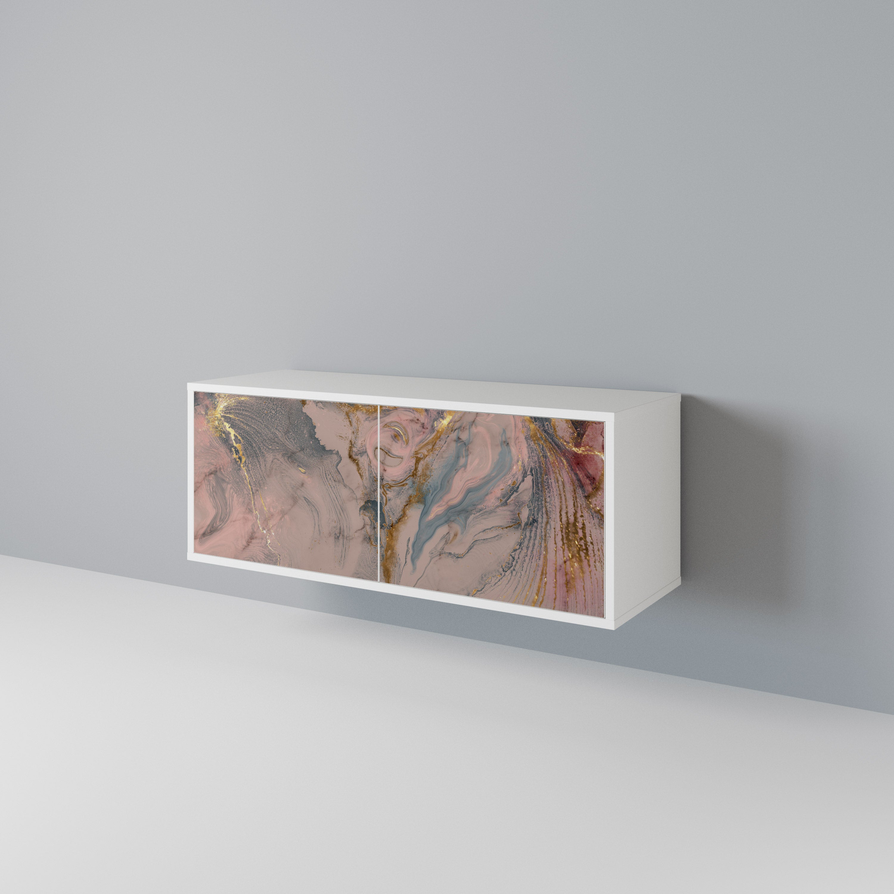 GILDED SWIRLS Kompakt TV-bänk med 2 dörrar