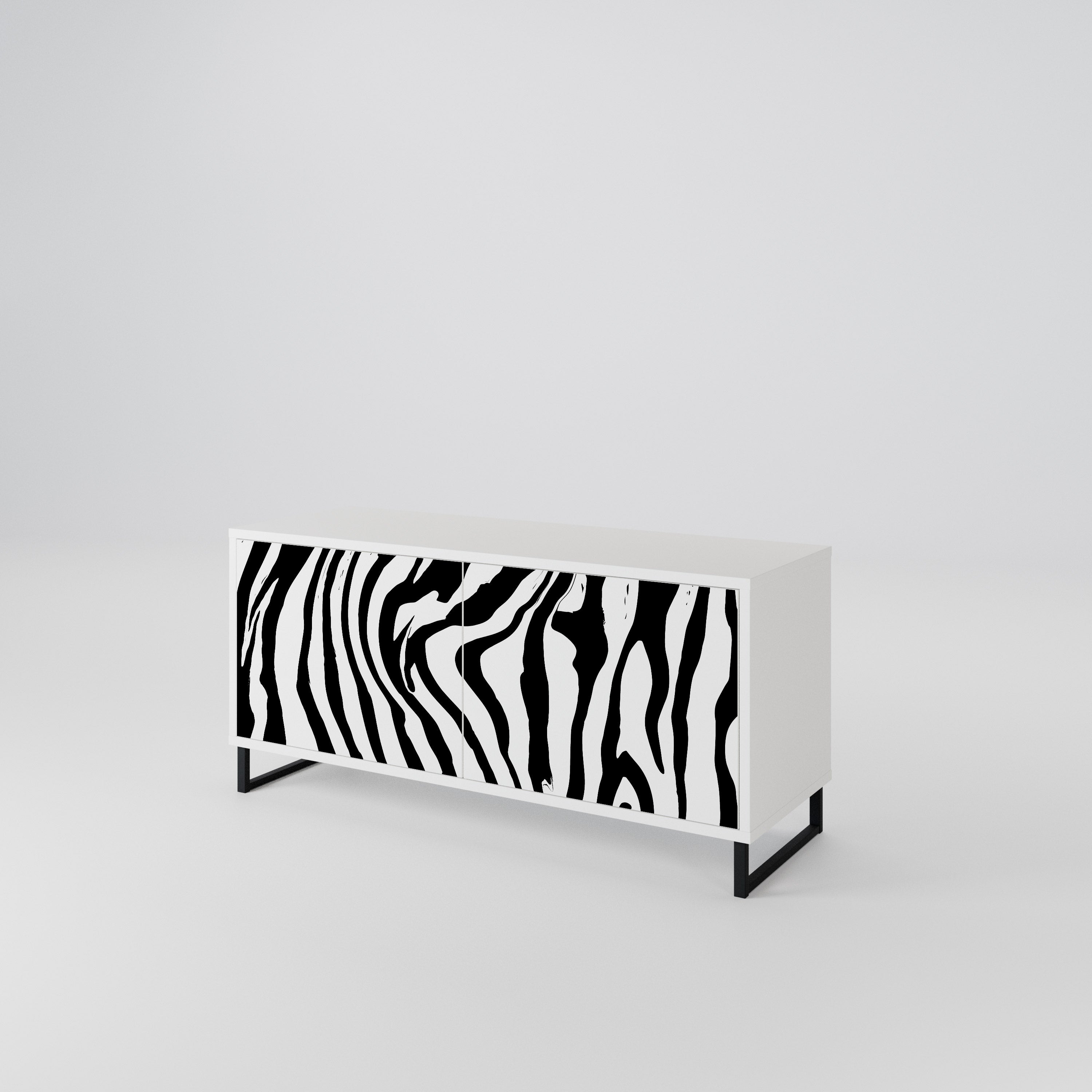 SPLENDID ZEBRA Kompakt TV-bänk med 2 dörrar