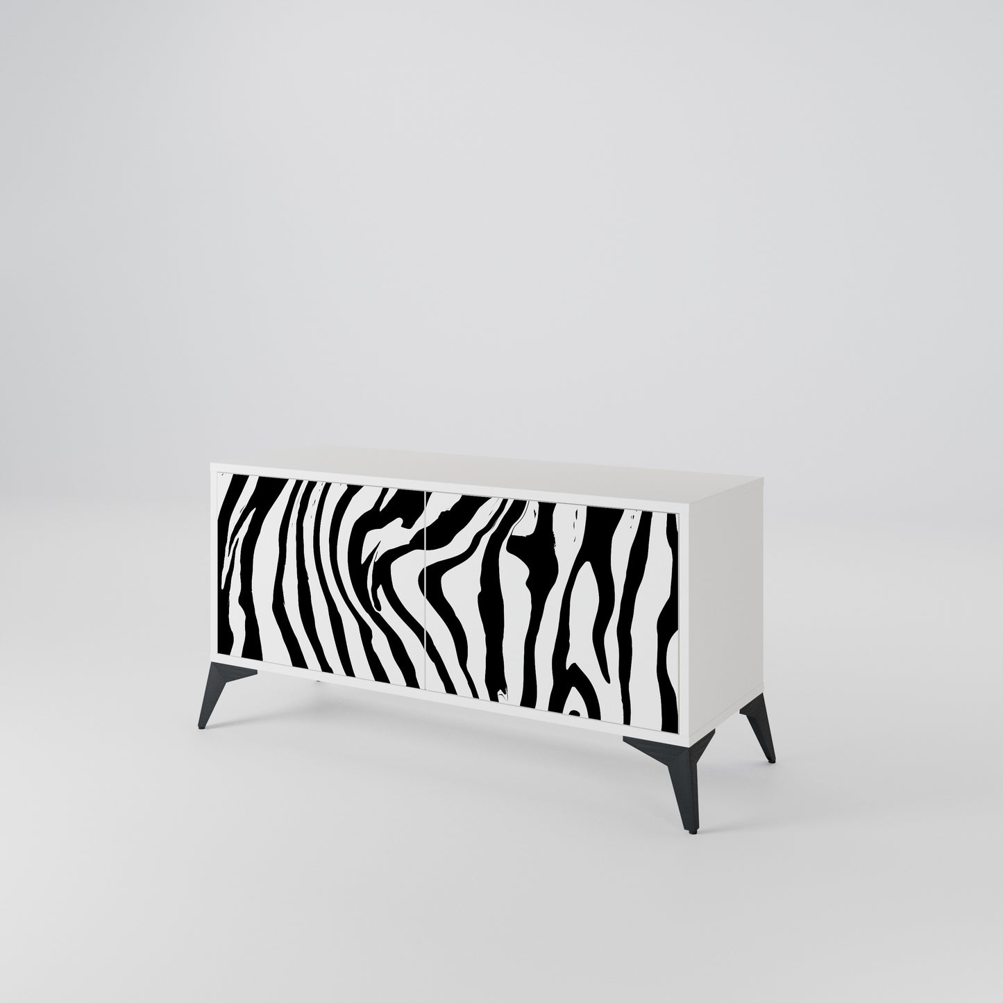 SPLENDID ZEBRA Kompakt TV-bänk med 2 dörrar