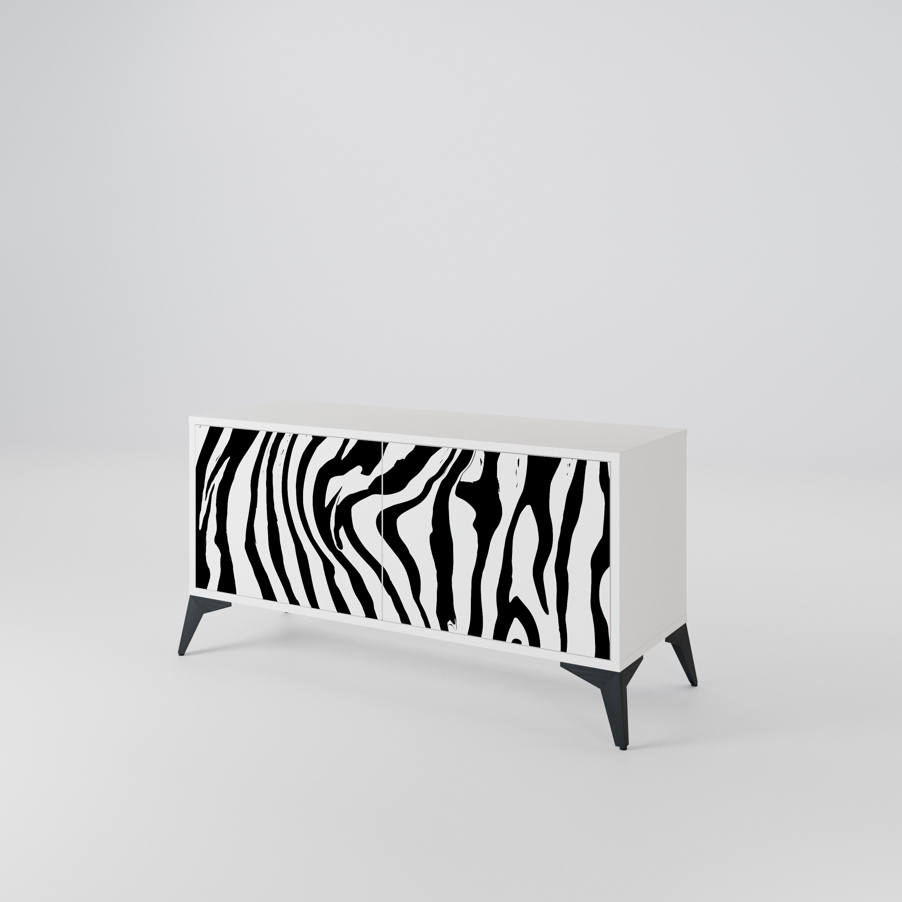 SPLENDID ZEBRA Kompakt TV-bänk med 2 dörrar