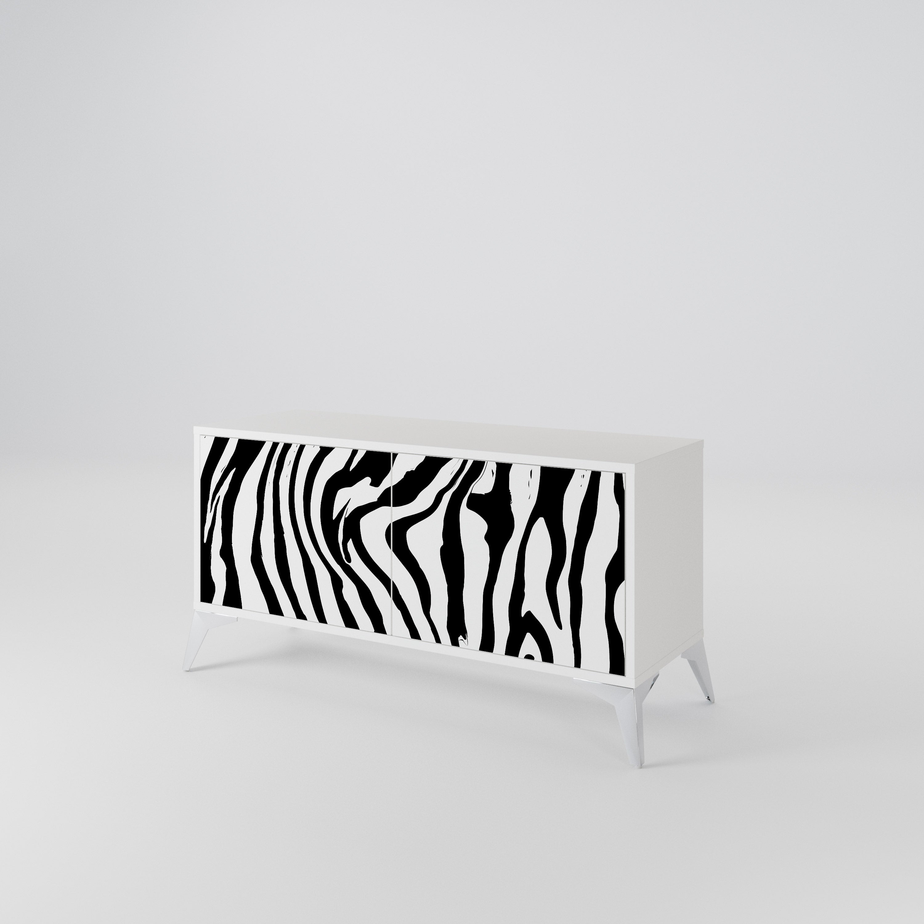 SPLENDID ZEBRA Kompakt TV-bänk med 2 dörrar