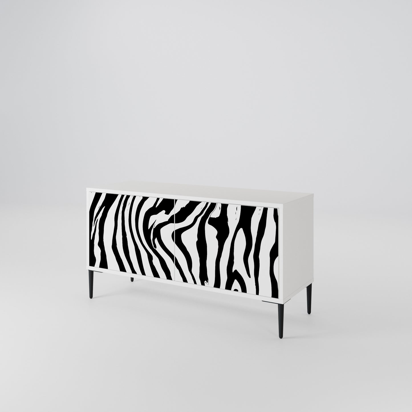 SPLENDID ZEBRA Kompakt TV-bänk med 2 dörrar