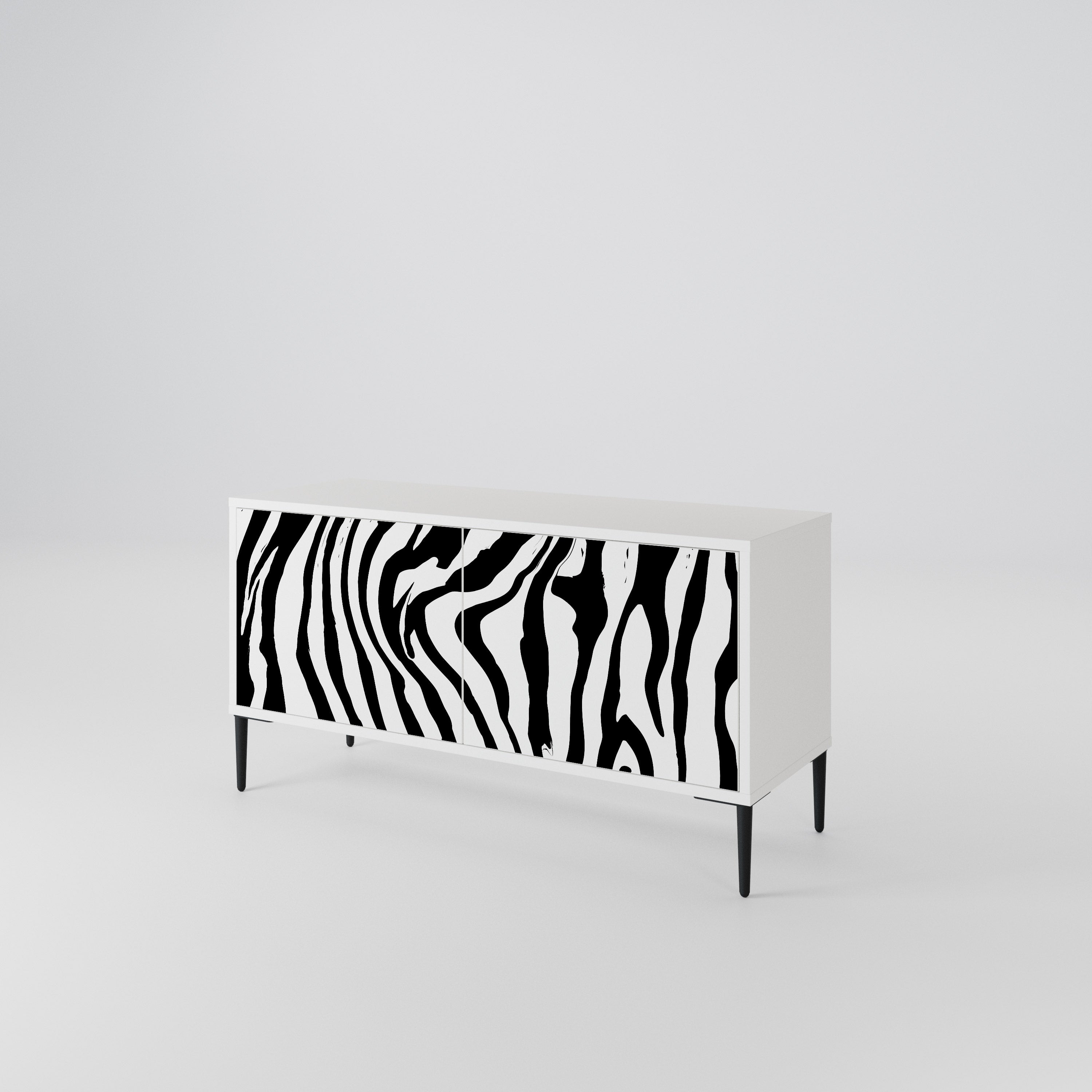 SPLENDID ZEBRA Kompakt TV-bänk med 2 dörrar