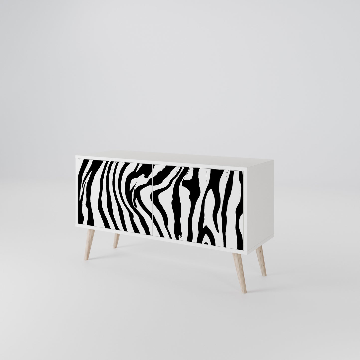 SPLENDID ZEBRA Kompakt TV-bänk med 2 dörrar