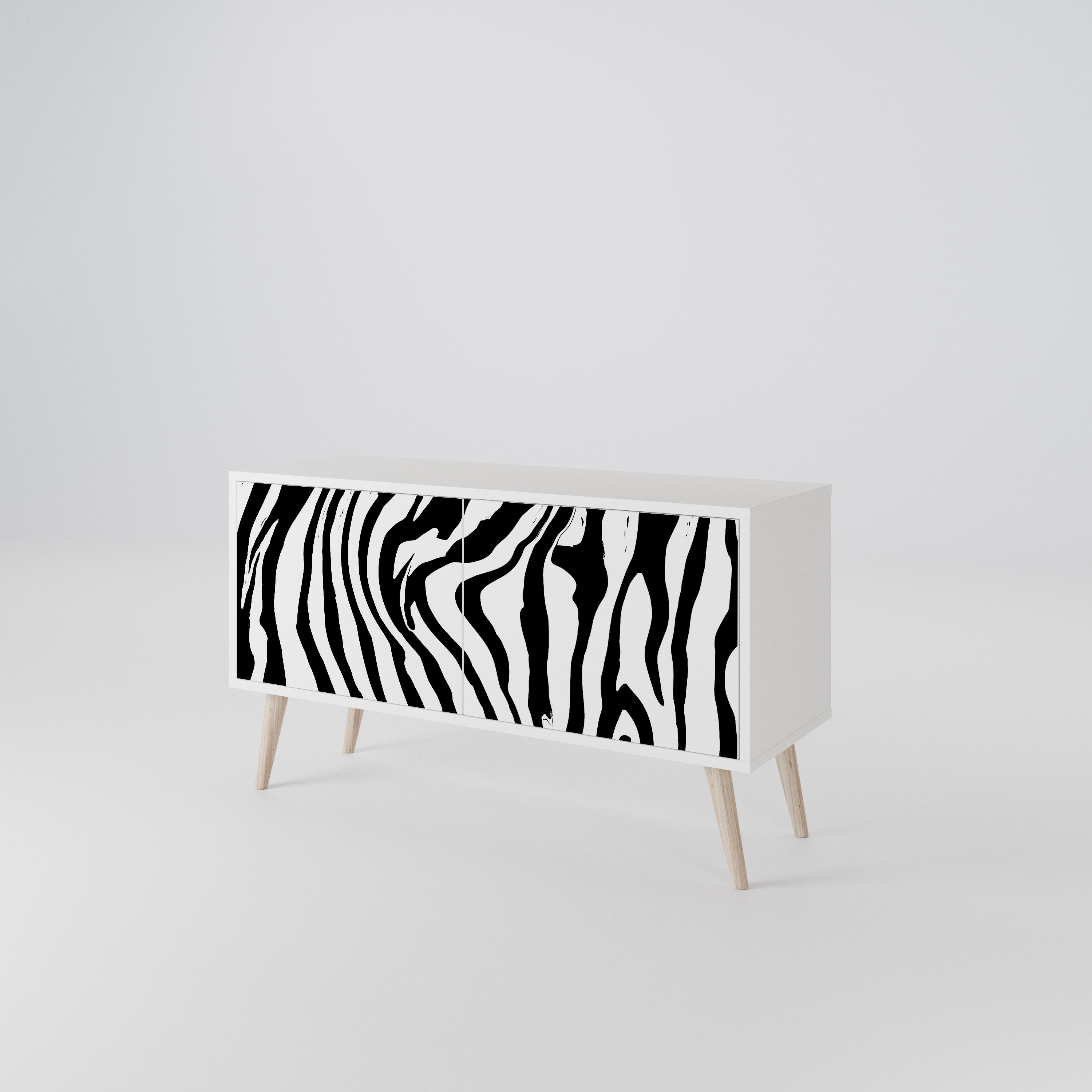 SPLENDID ZEBRA Kompakt TV-bänk med 2 dörrar