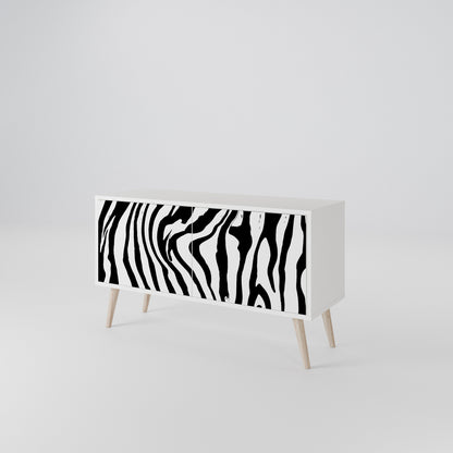 SPLENDID ZEBRA Kompakt TV-bänk med 2 dörrar