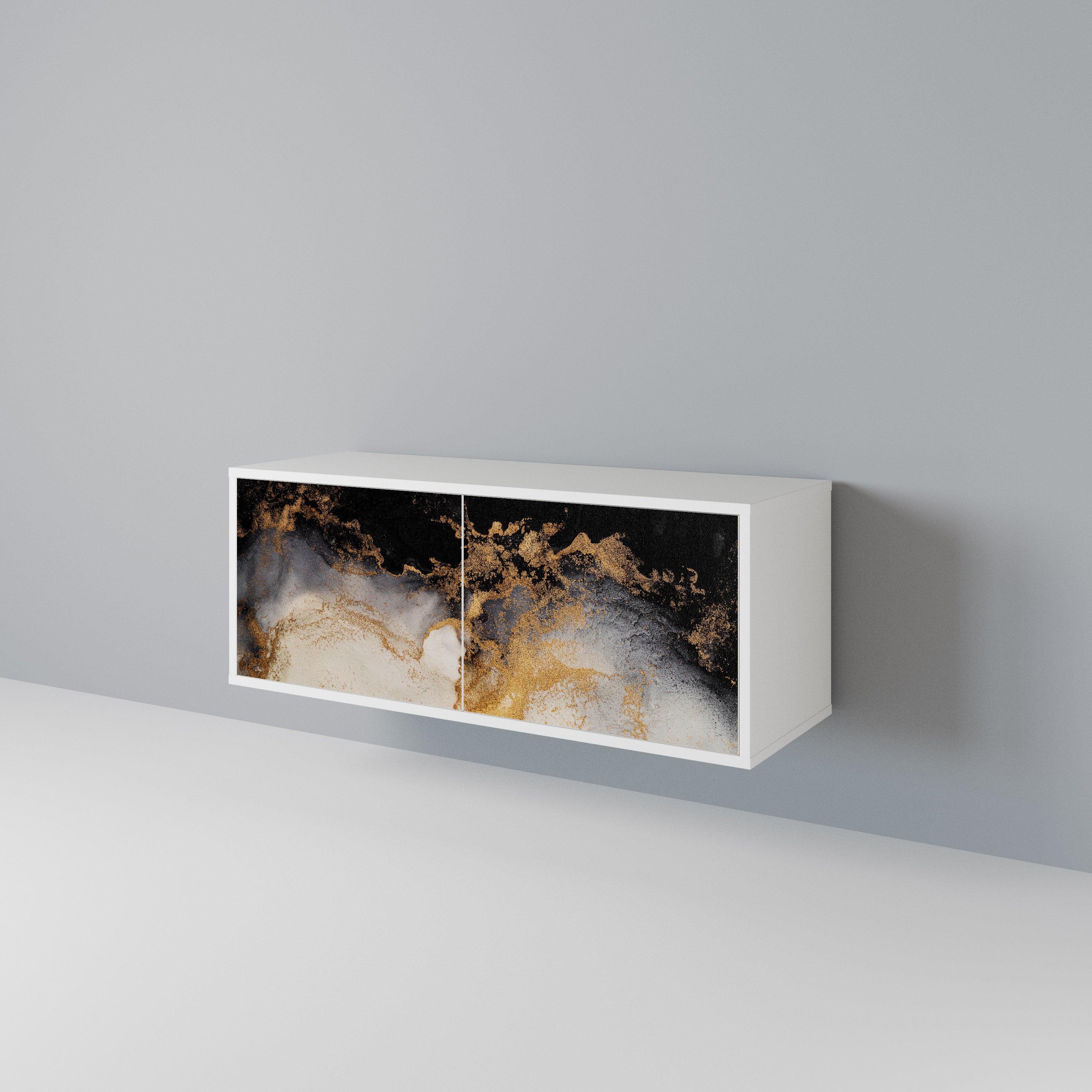MARBLE OF TOMMORROW Kompakt TV-bänk med 2 dörrar