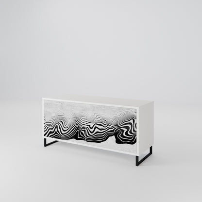 MONOCHROME MIRAGE Kompakt TV-bänk med 2 dörrar