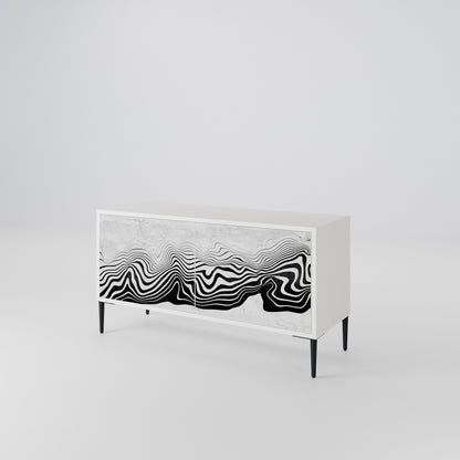 MONOCHROME MIRAGE Kompakt TV-bänk med 2 dörrar