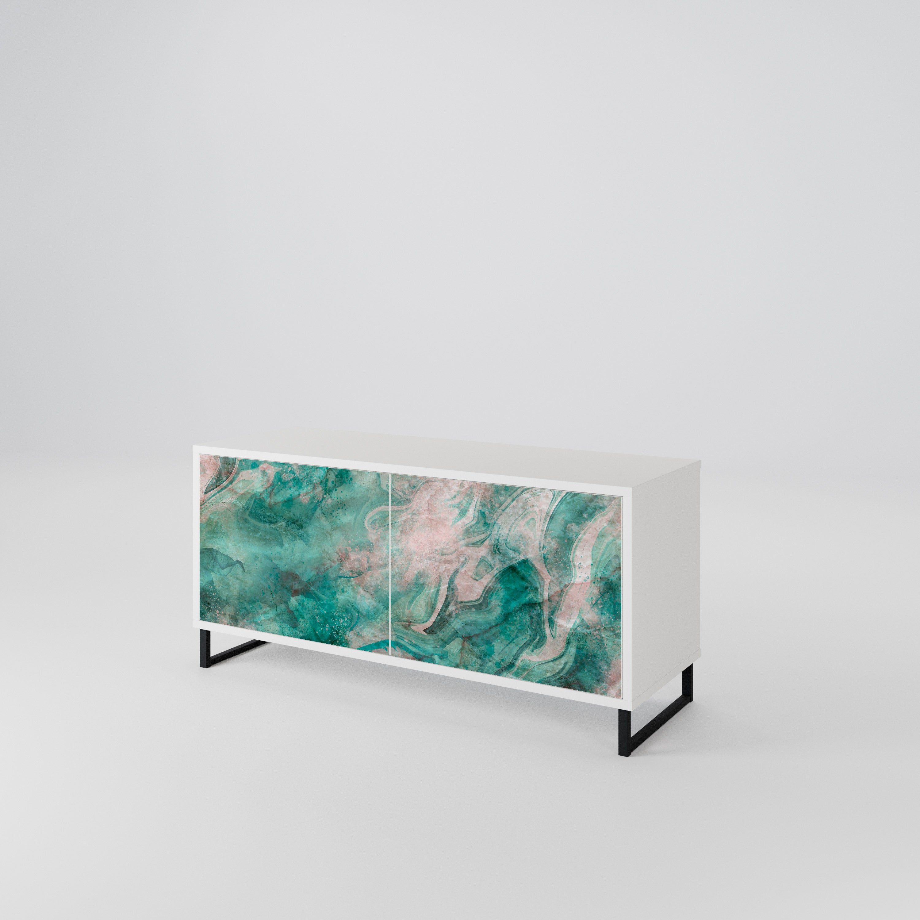 ABSTRACT ALCHEMY Kompakt TV-bänk med 2 dörrar