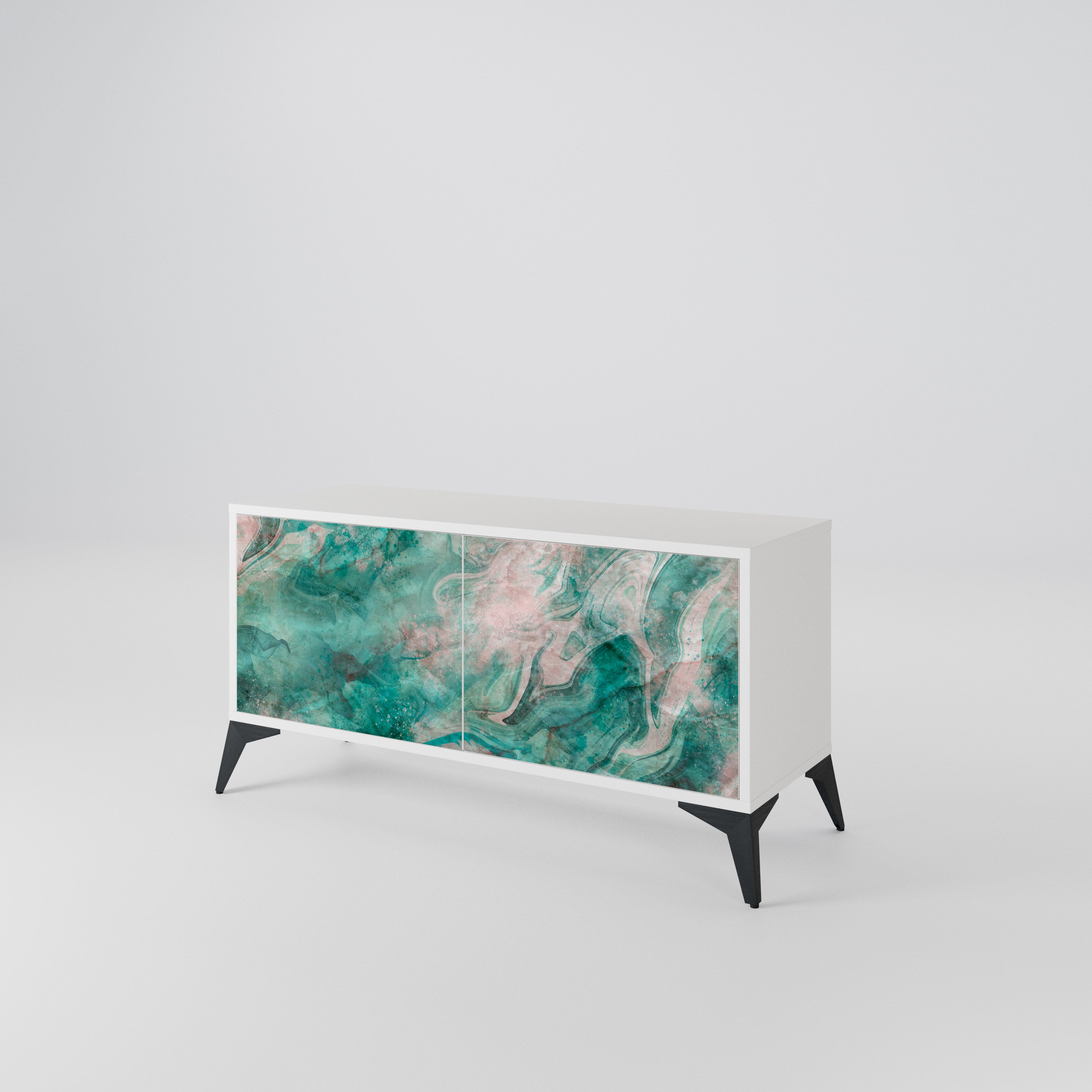 ABSTRACT ALCHEMY Kompakt TV-bänk med 2 dörrar