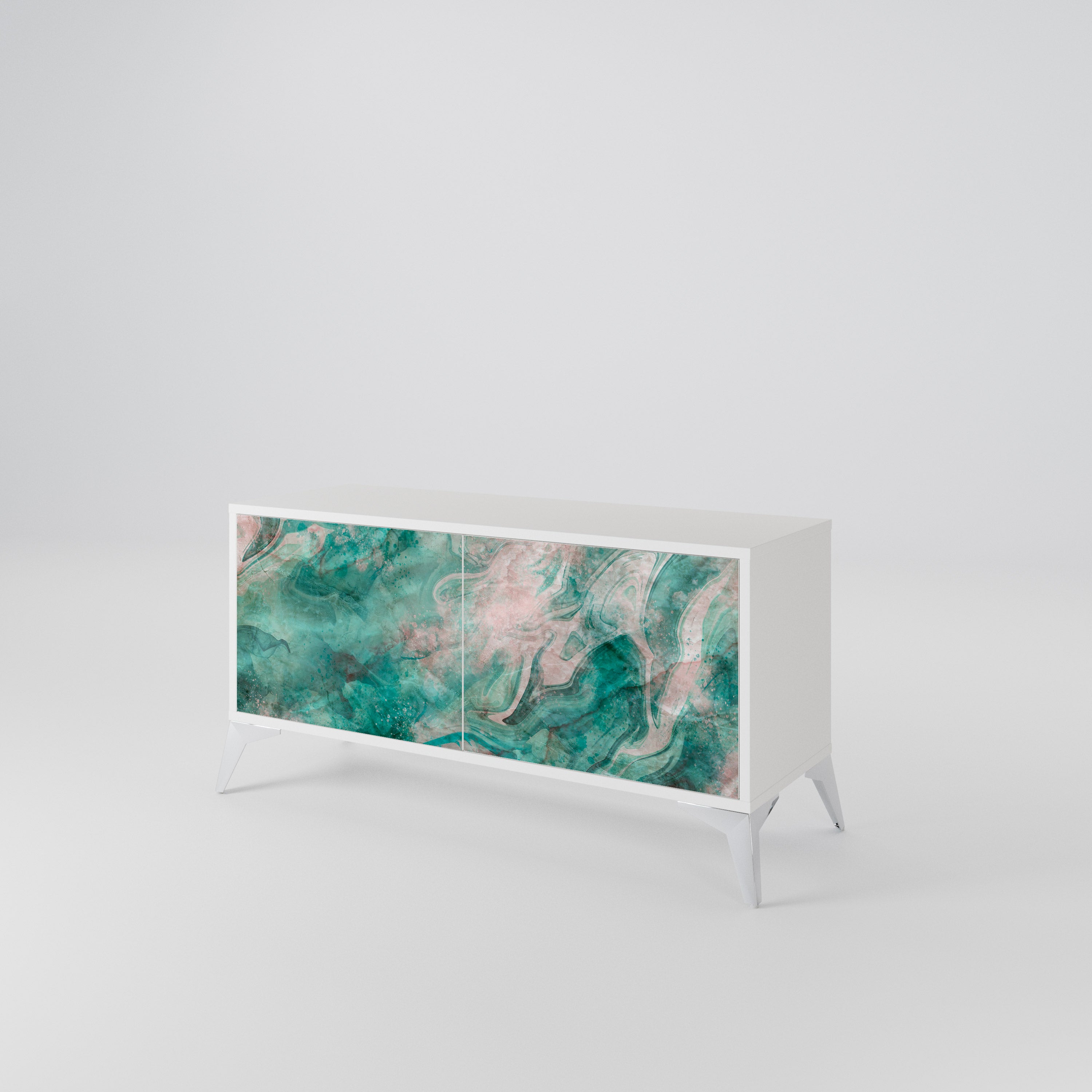 ABSTRACT ALCHEMY Kompakt TV-bänk med 2 dörrar