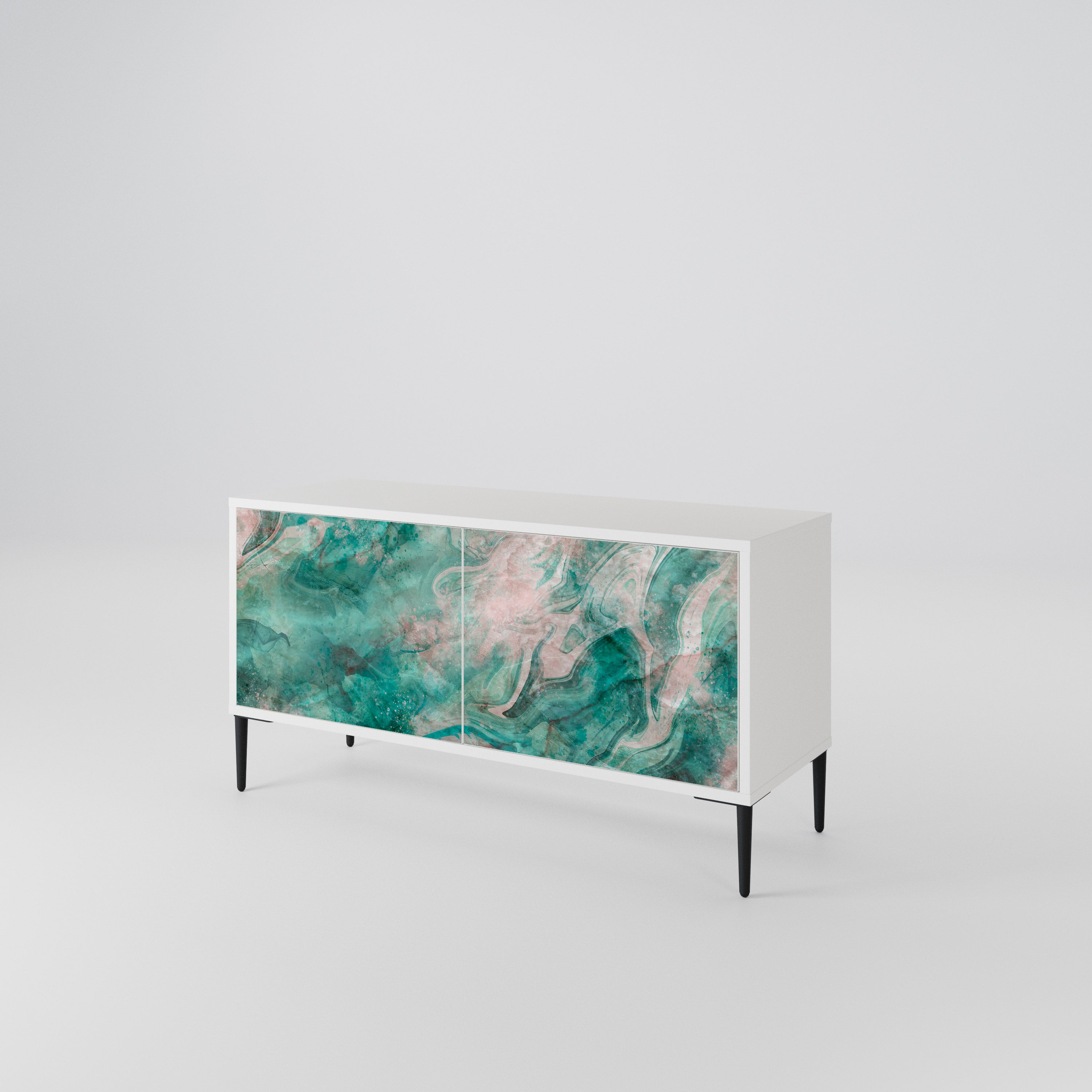 ABSTRACT ALCHEMY Kompakt TV-bänk med 2 dörrar